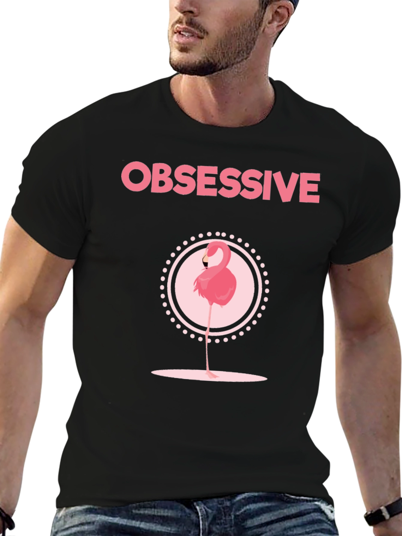 Obsessive Flamingo Graphic Tee