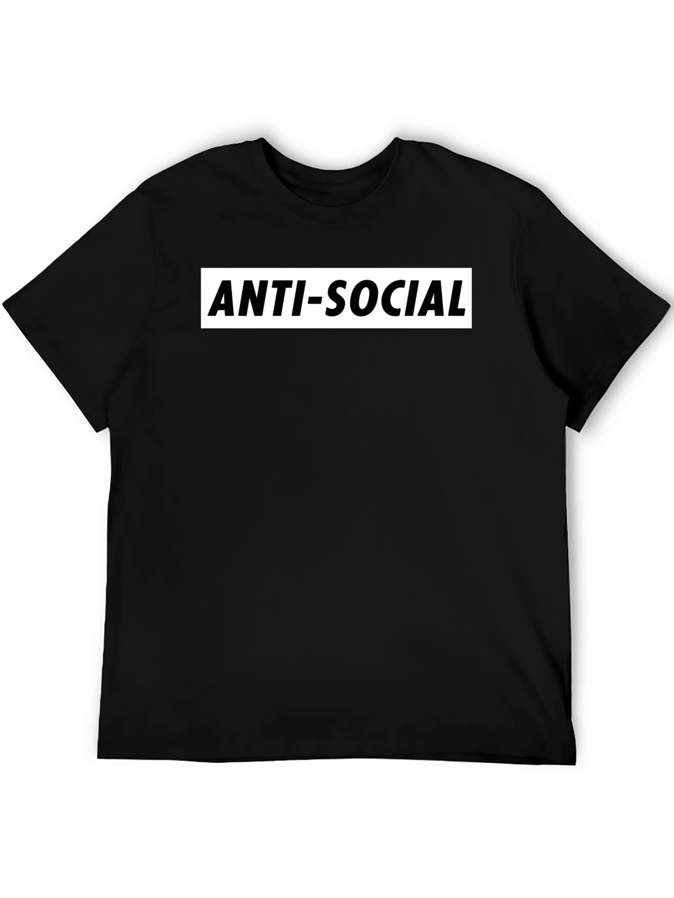 Anti-Social Graphic Tee - Black