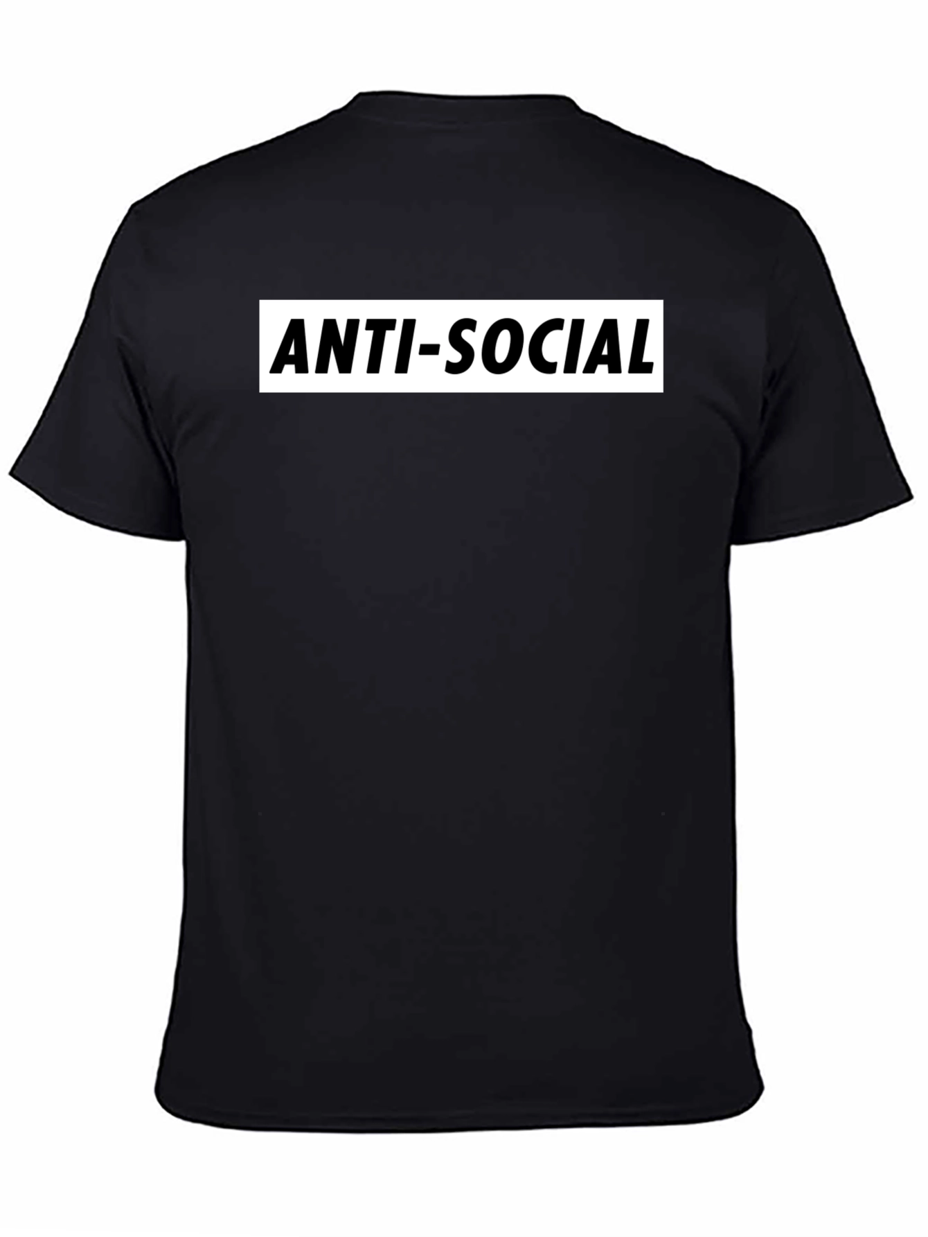 Anti-Social Graphic Tee - Black