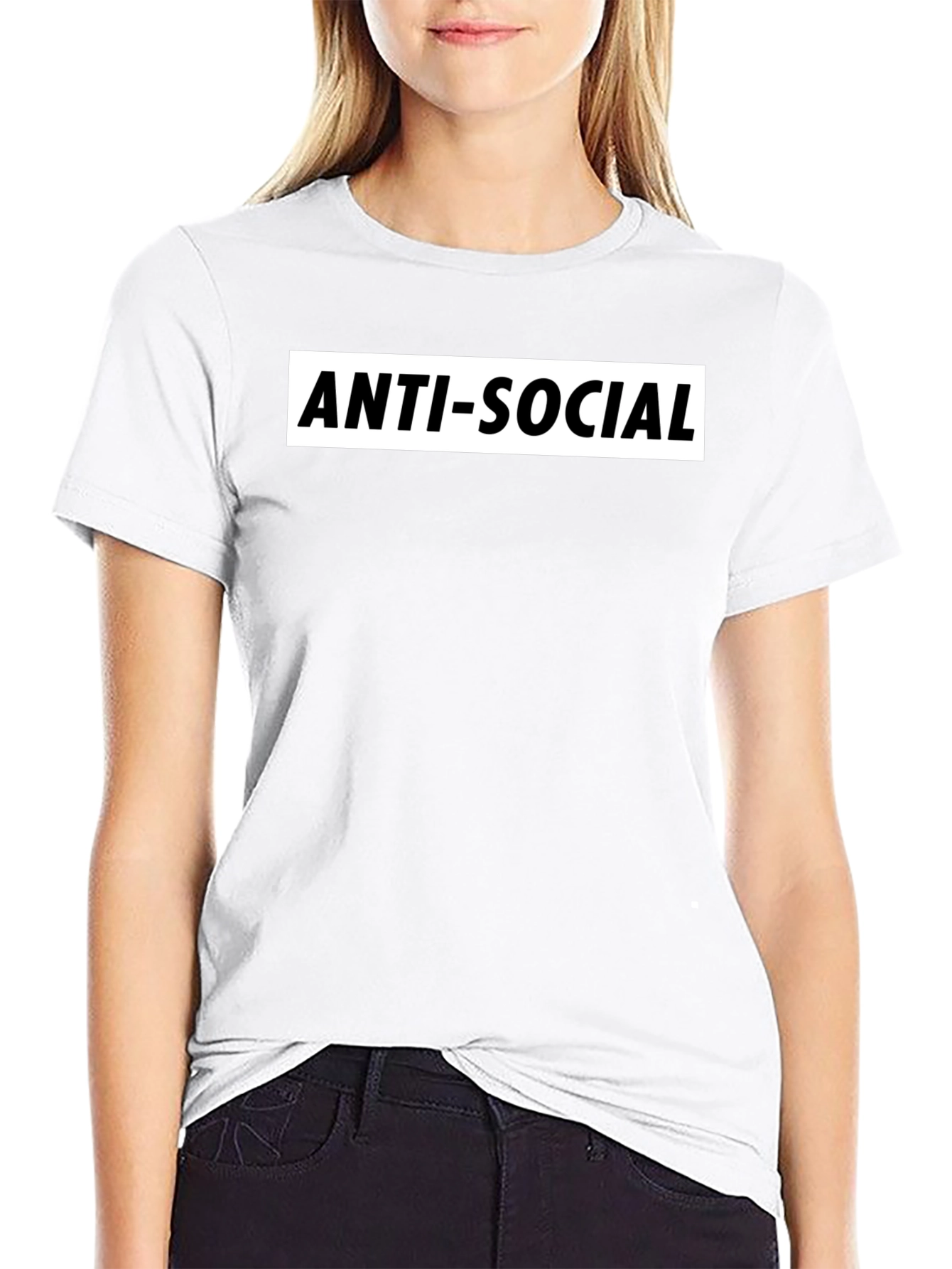 Anti-Social Graphic Tee - Black
