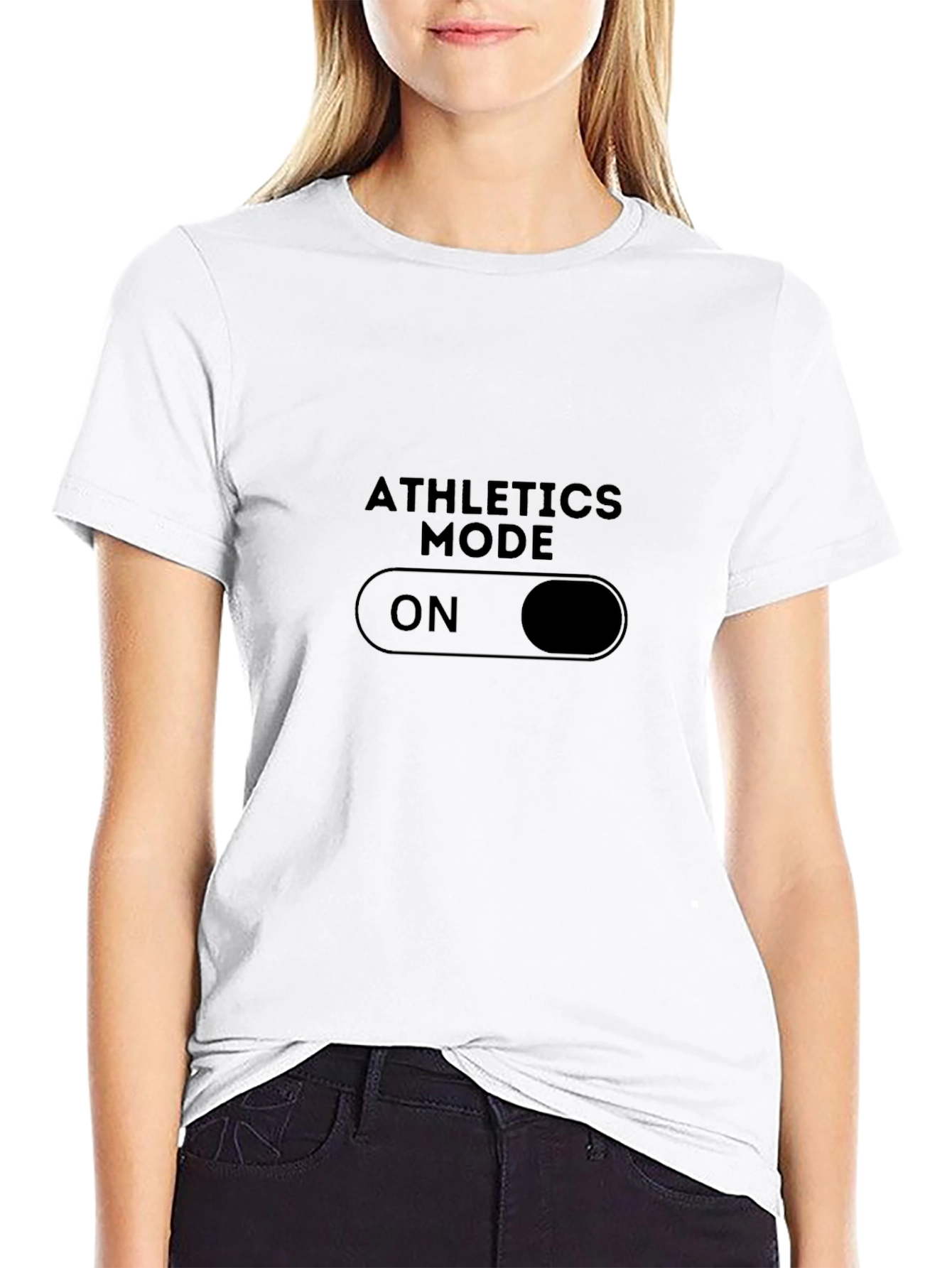 Athletics Mode On Black T-Shirt