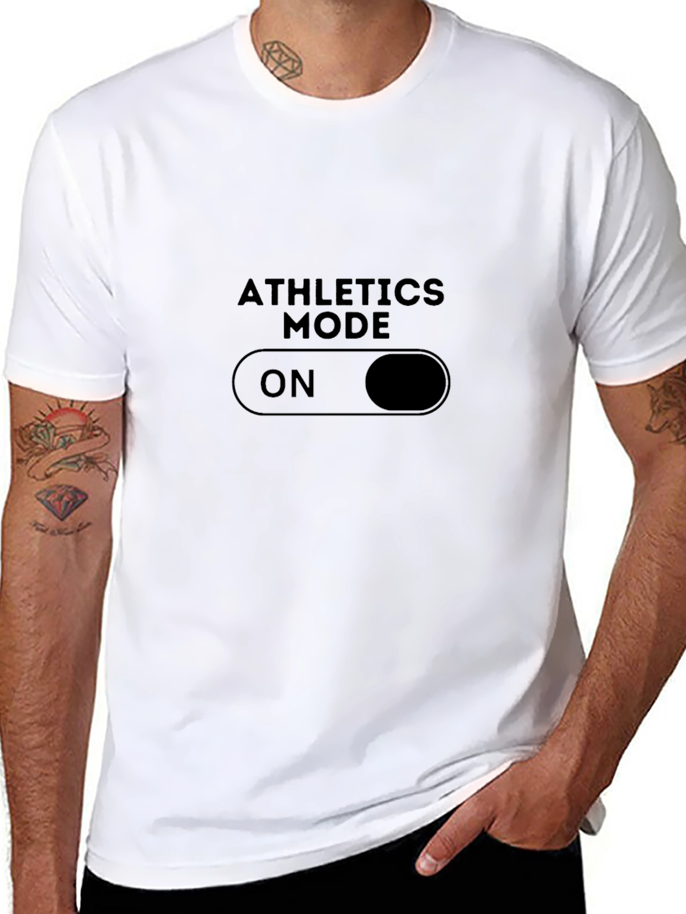 Athletics Mode On Black T-Shirt