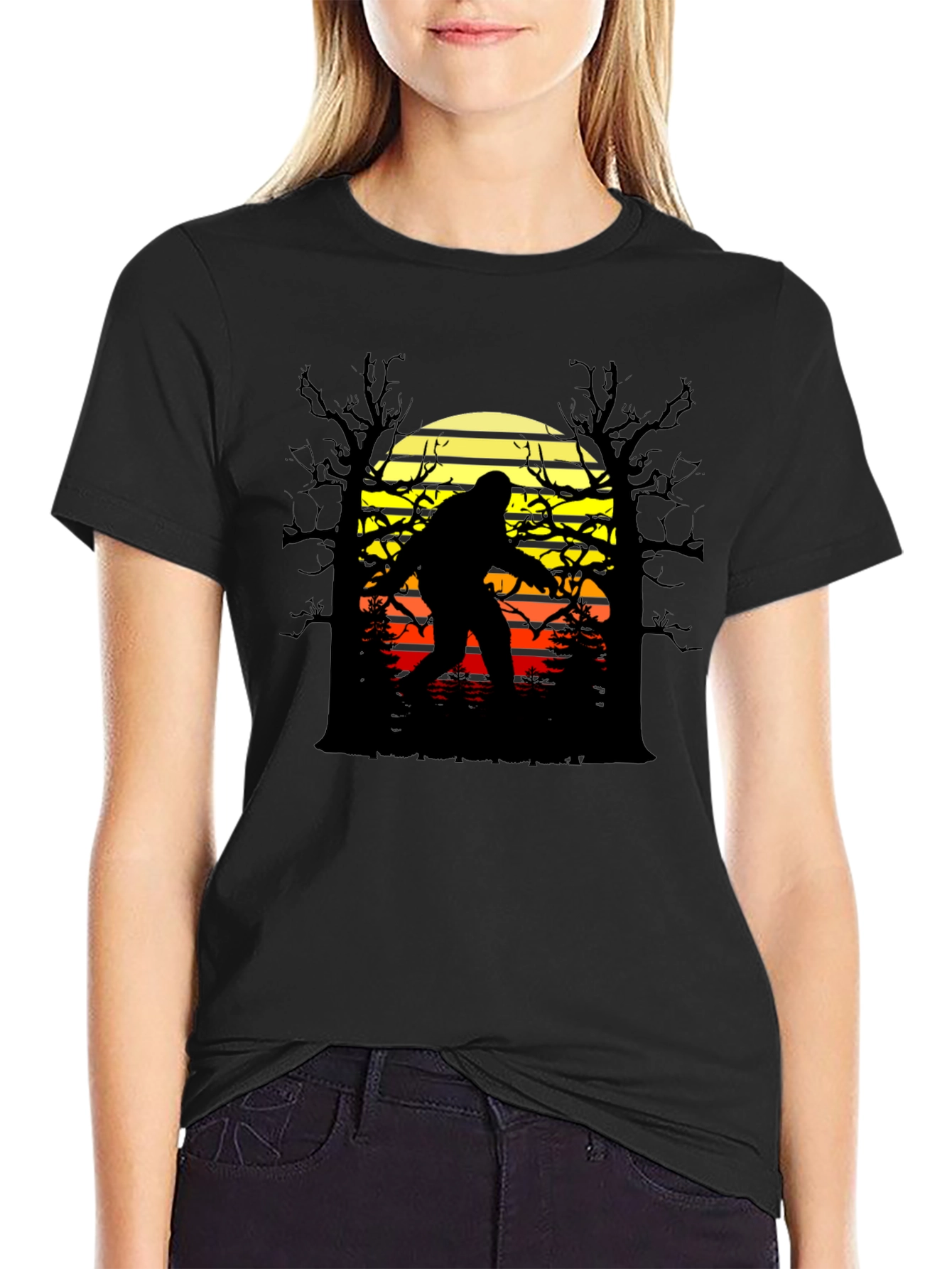Bigfoot Sunset Graphic Tee - Black