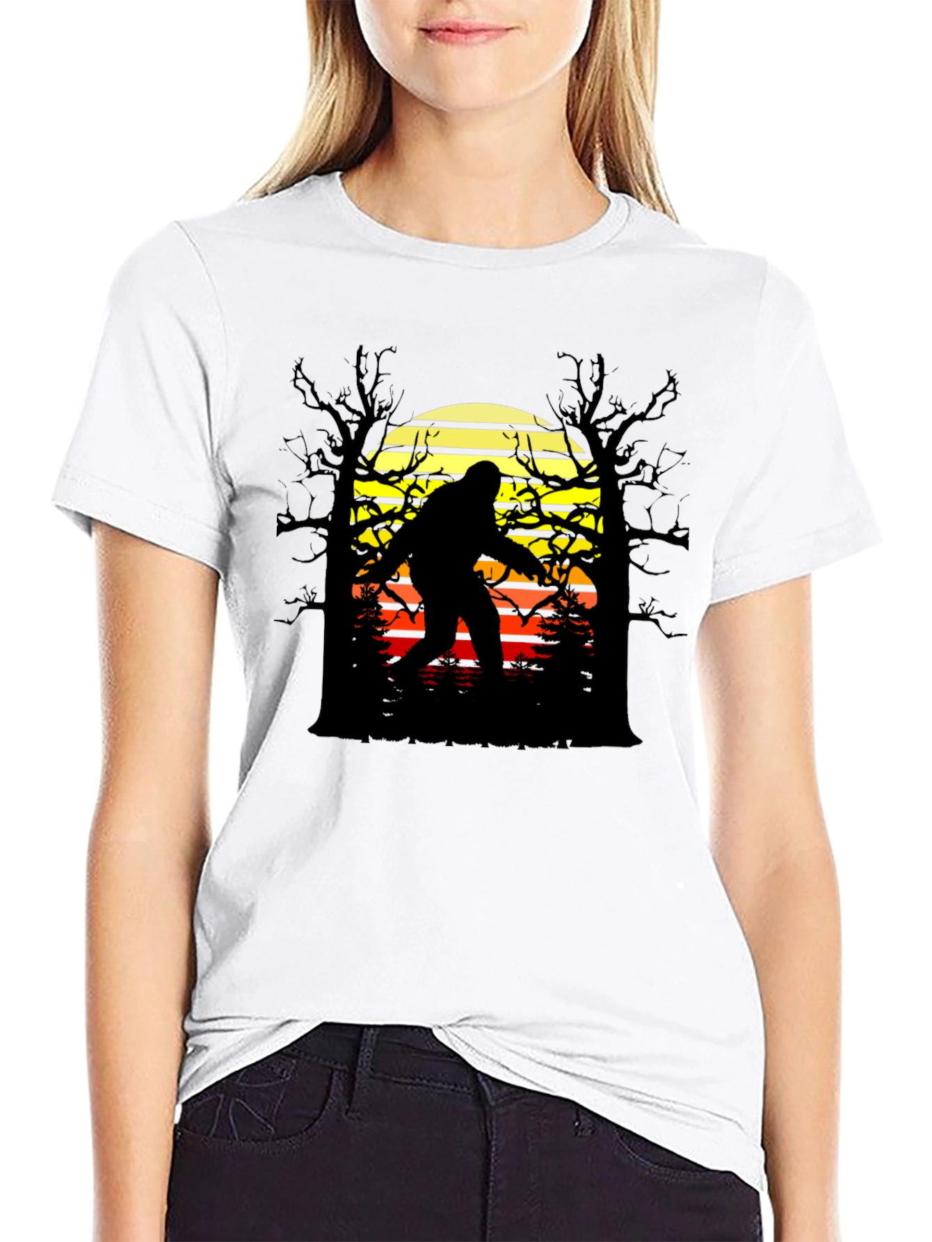 Bigfoot Sunset Graphic Tee - Black