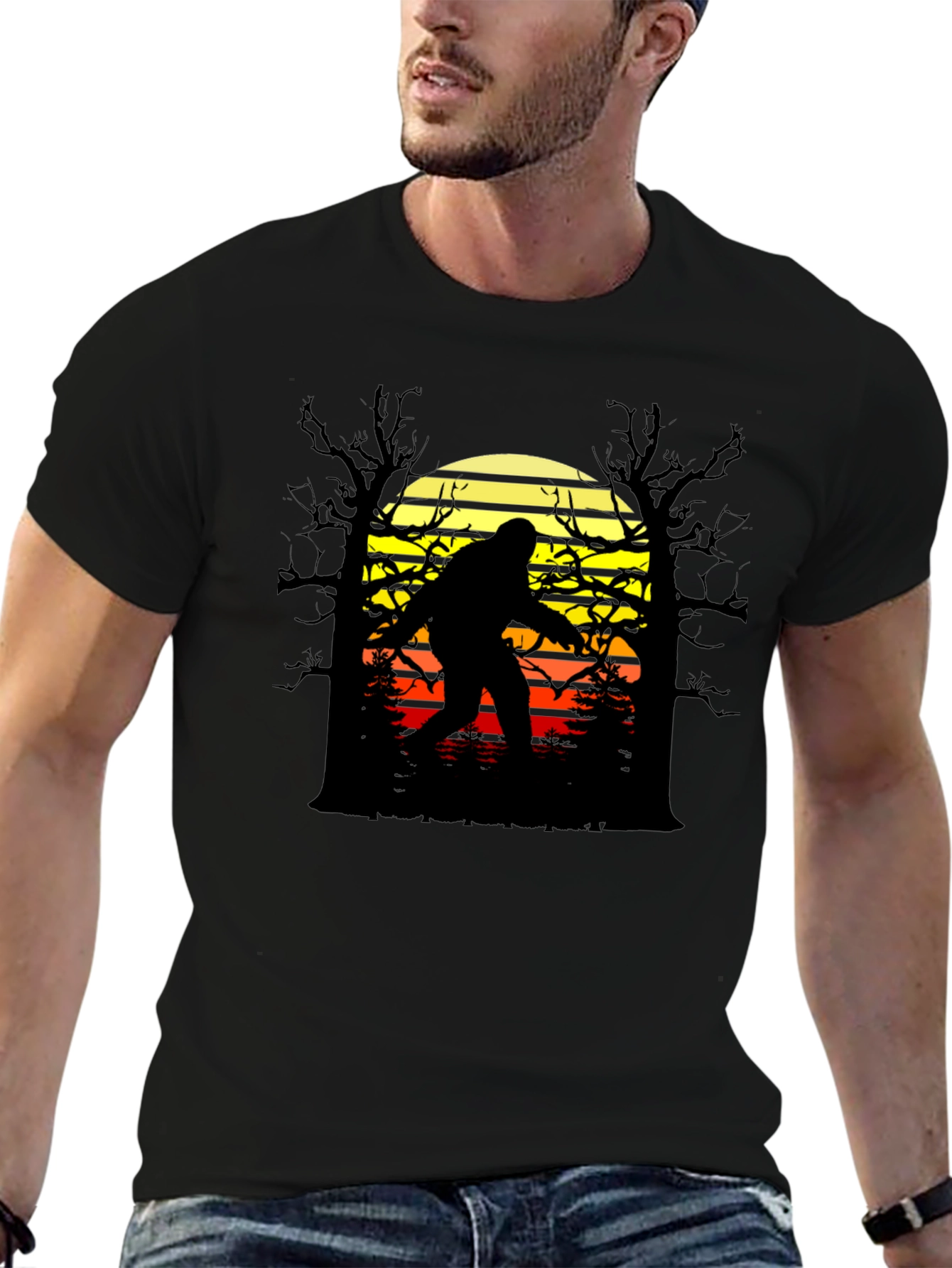 Bigfoot Sunset Graphic Tee - Black