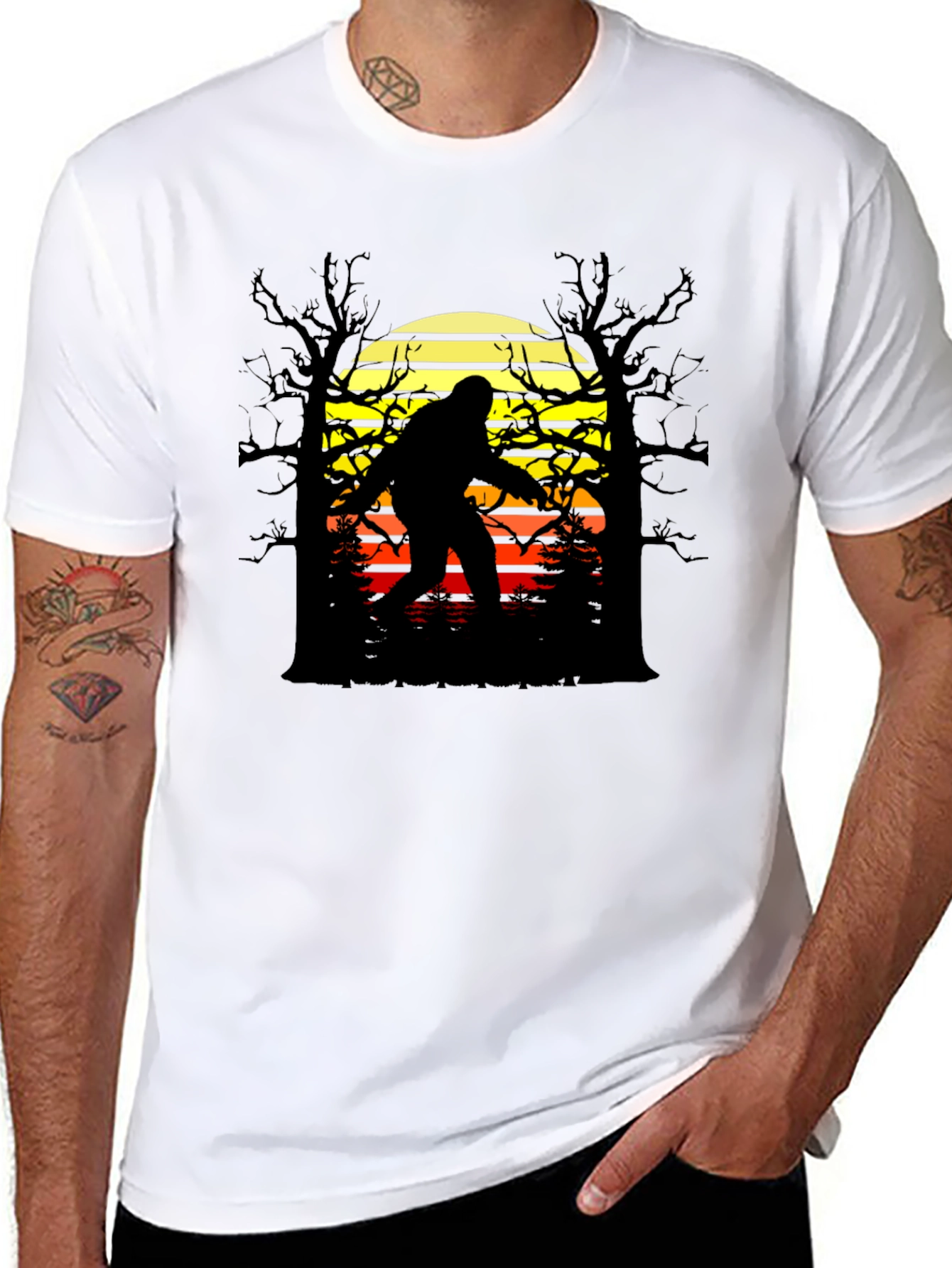 Bigfoot Sunset Graphic Tee - Black