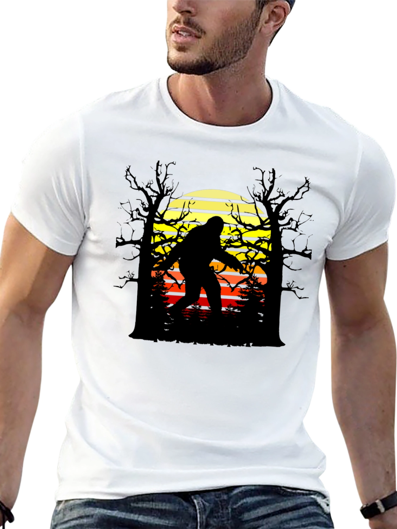 Bigfoot Sunset Graphic Tee - Black