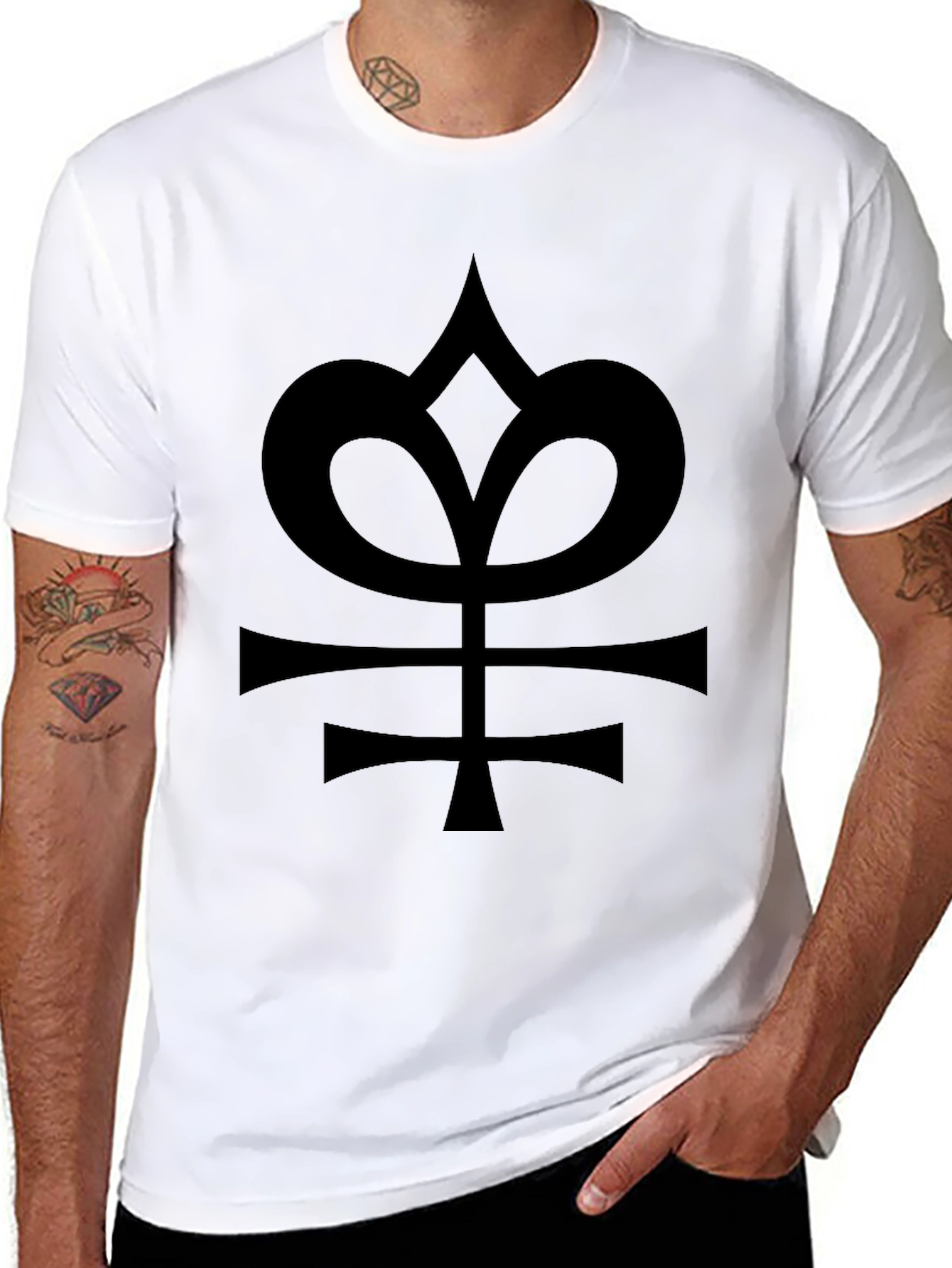 Mens Black T-Shirt with Alchemical Symbol
