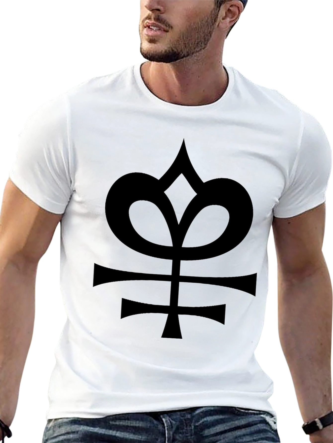 Mens Black T-Shirt with Alchemical Symbol
