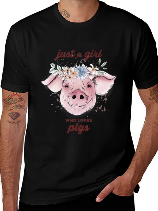 Just A Girl Who Loves Pigs T-Shirt