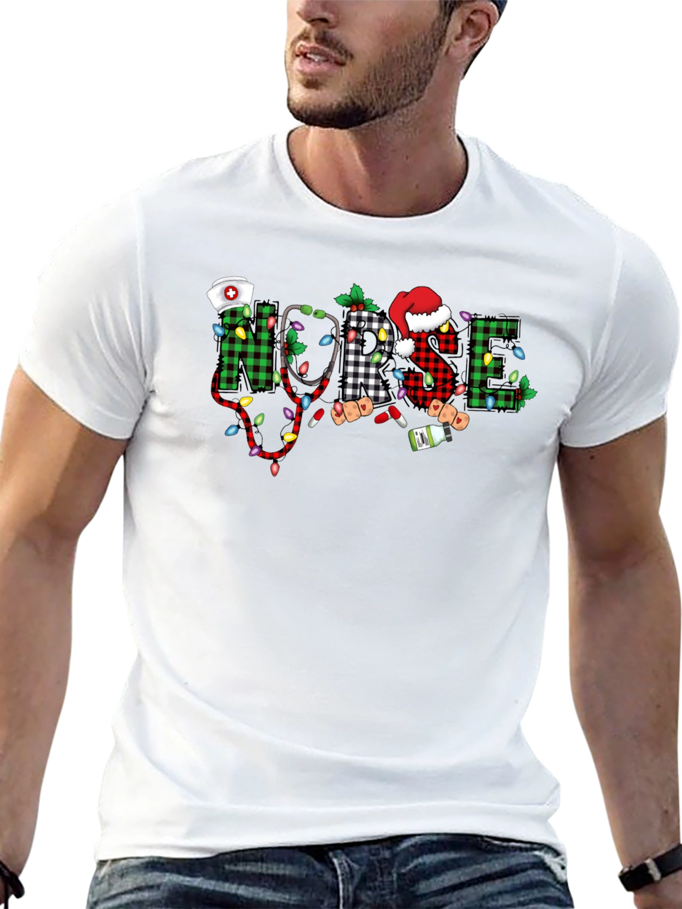 Christmas Nurse Graphic Tee