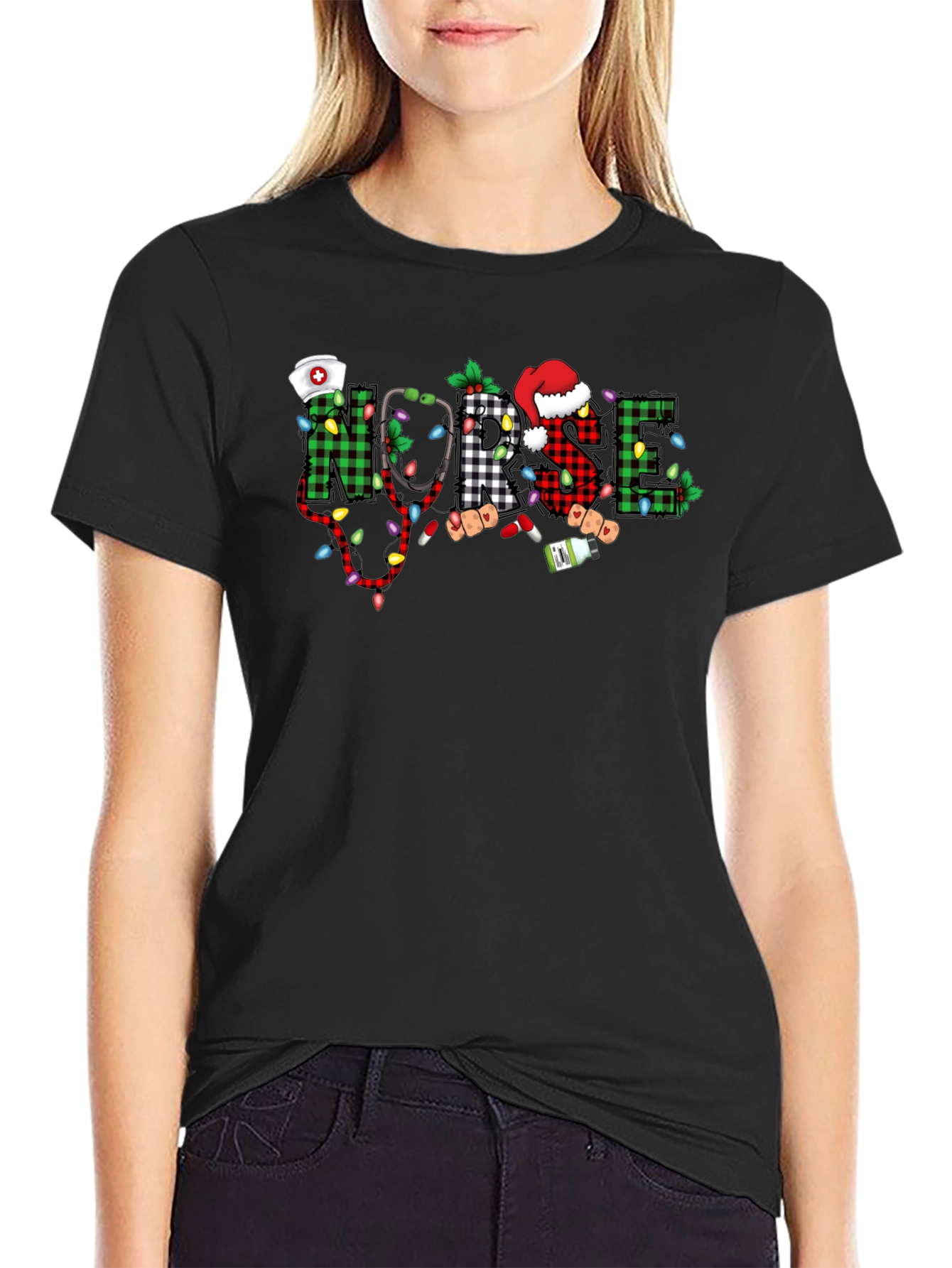 Christmas Nurse Graphic Tee