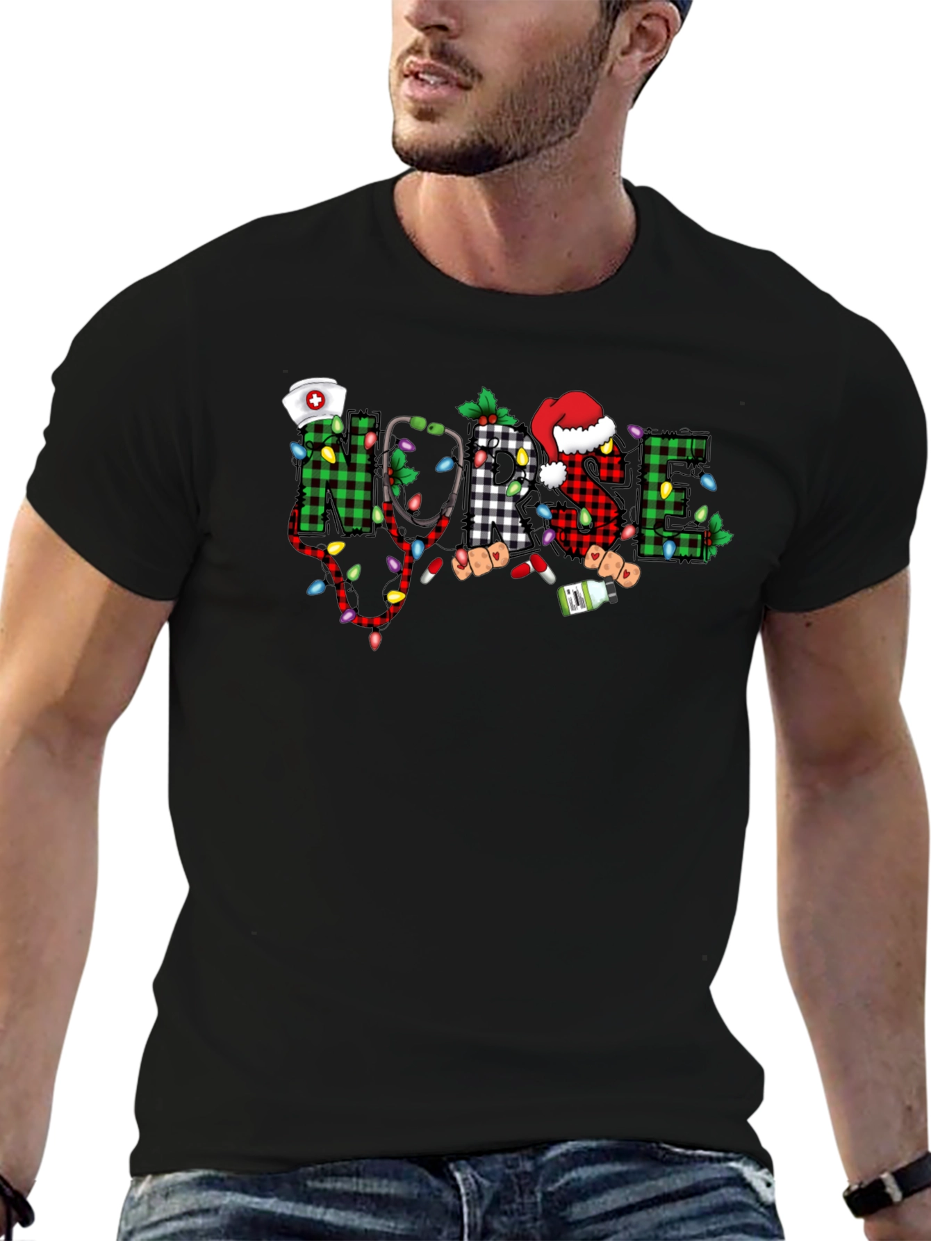 Christmas Nurse Graphic Tee