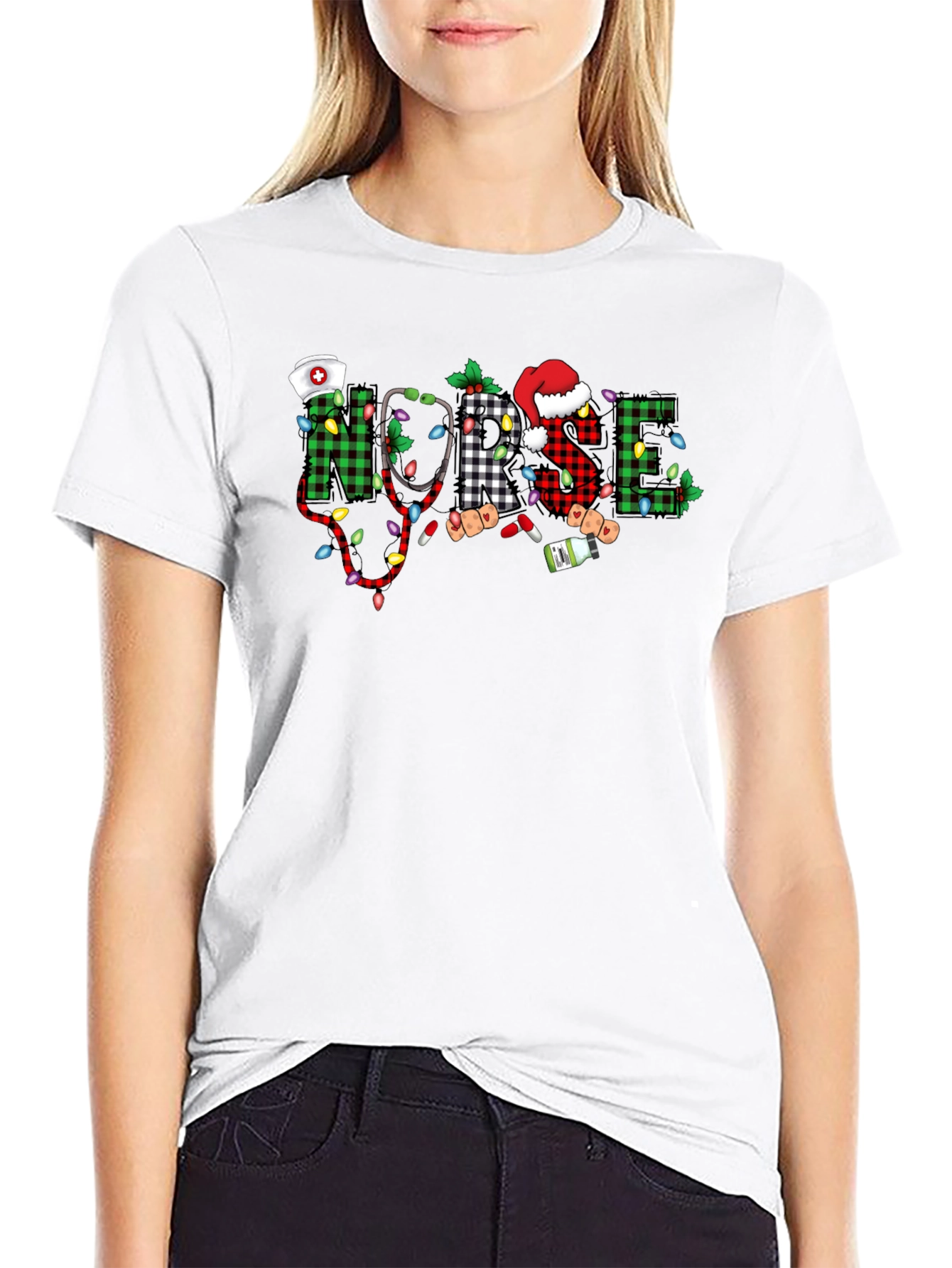 Christmas Nurse Graphic Tee