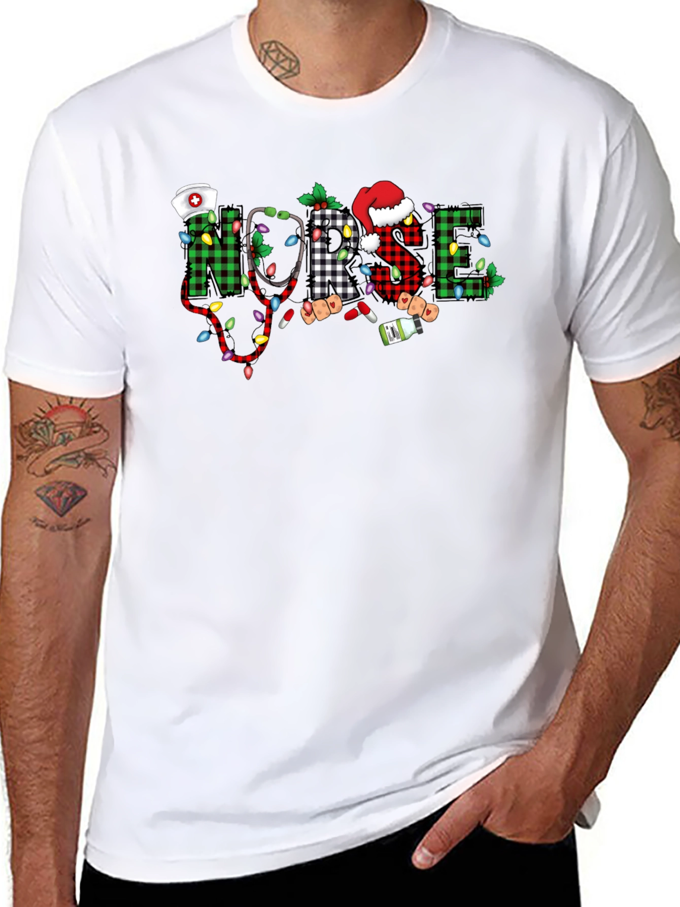Christmas Nurse Graphic Tee