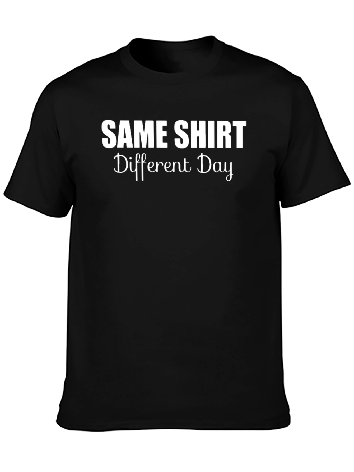Same Shirt Different Day Graphic Tee - Black