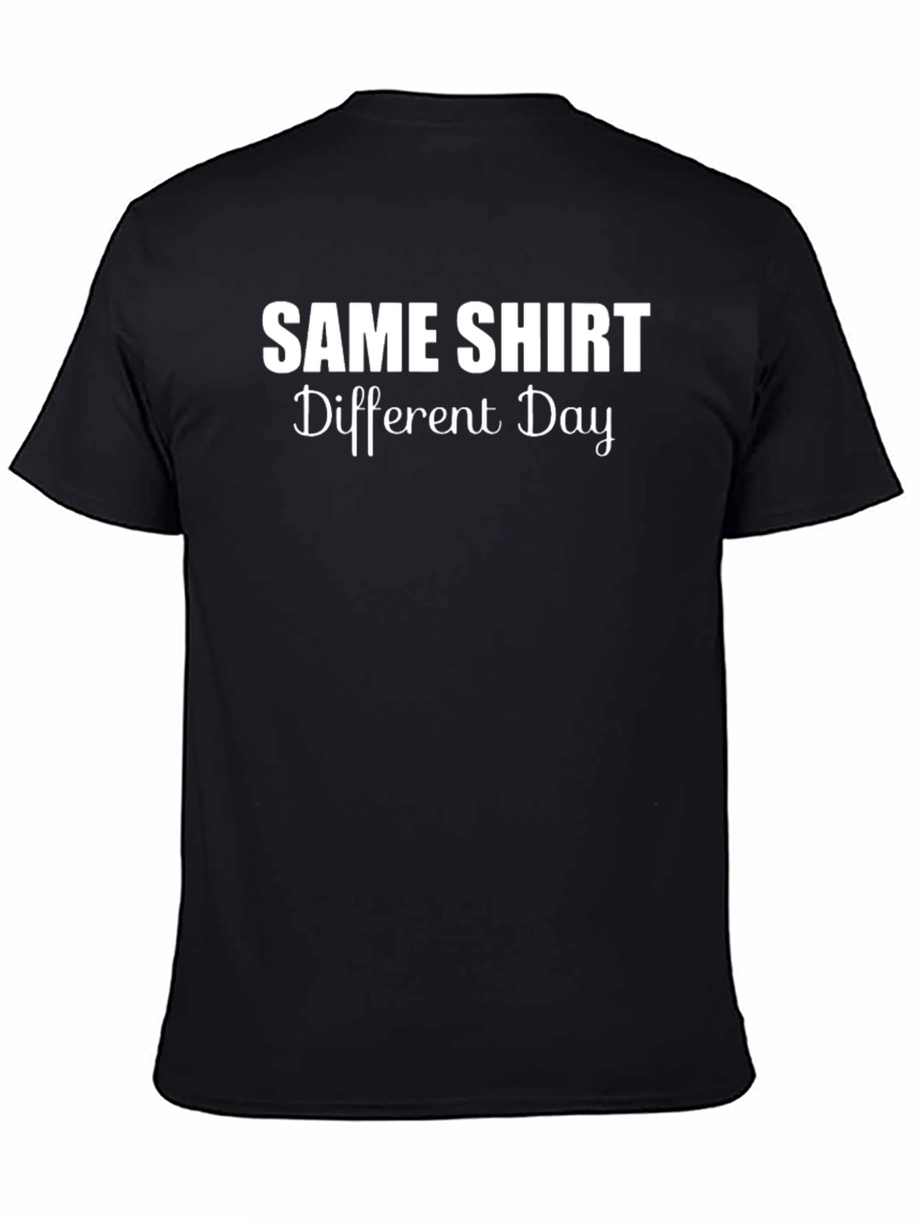 Same Shirt Different Day Graphic Tee - Black