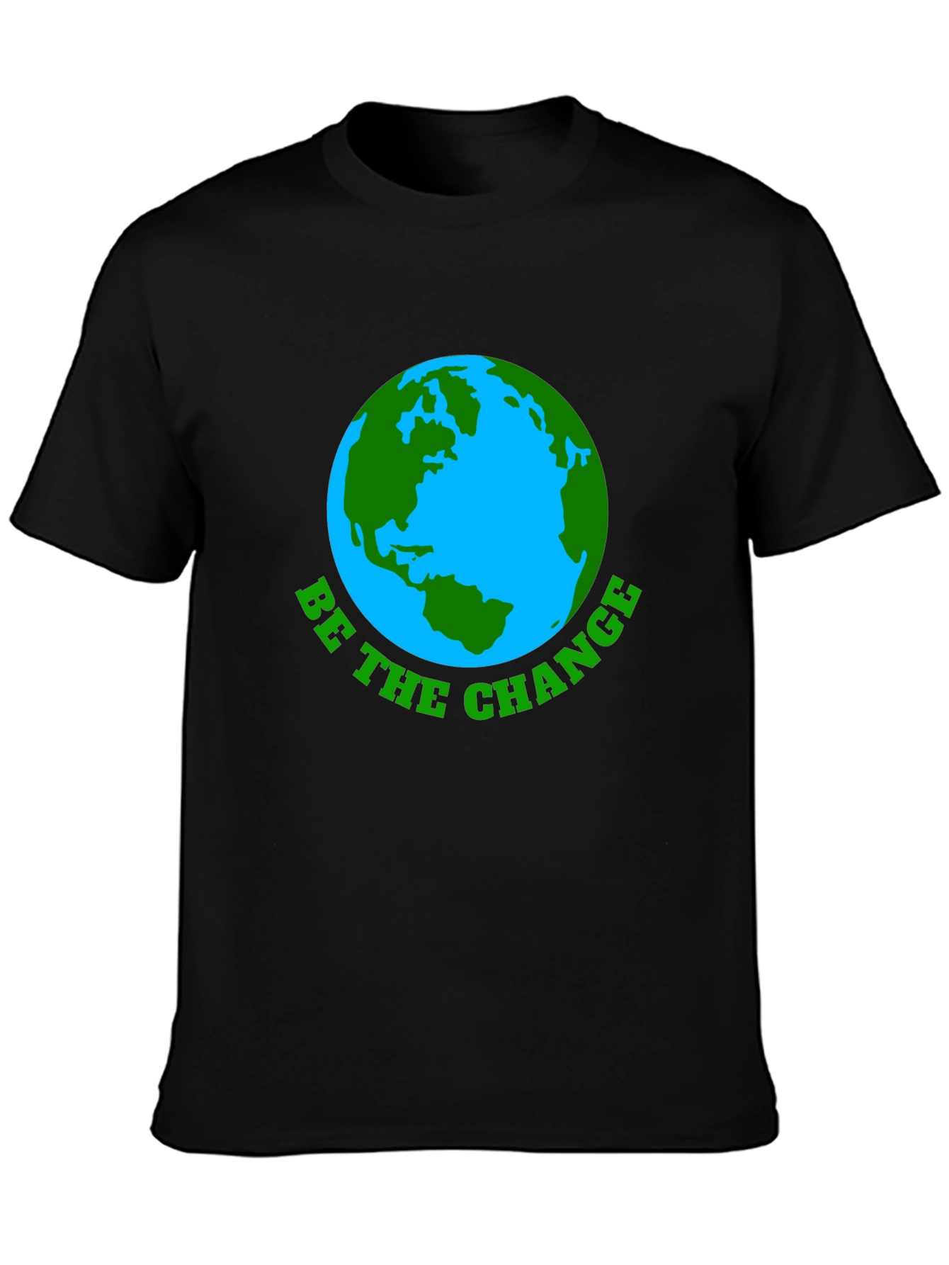 Eco-Friendly Earth Graphic Black T-Shirt