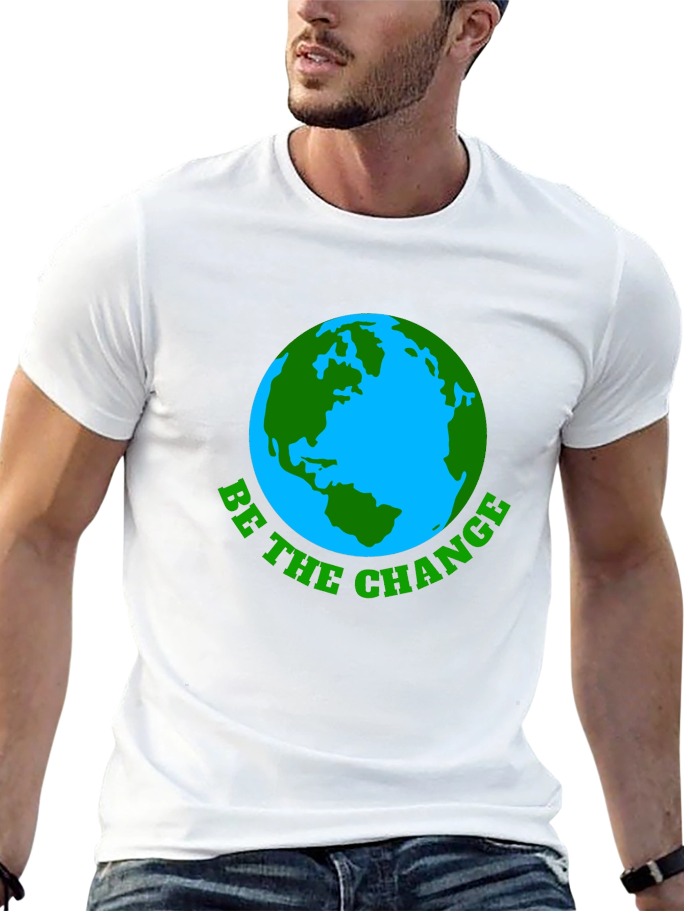 Eco-Friendly Earth Graphic Black T-Shirt