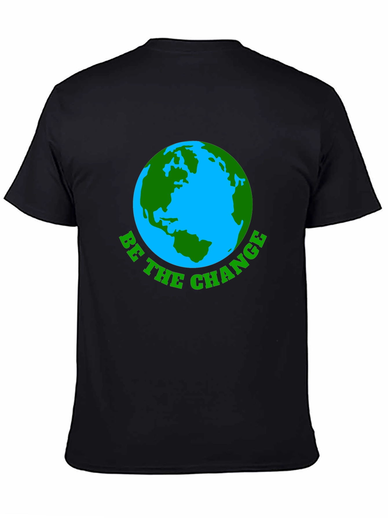 Eco-Friendly Earth Graphic Black T-Shirt