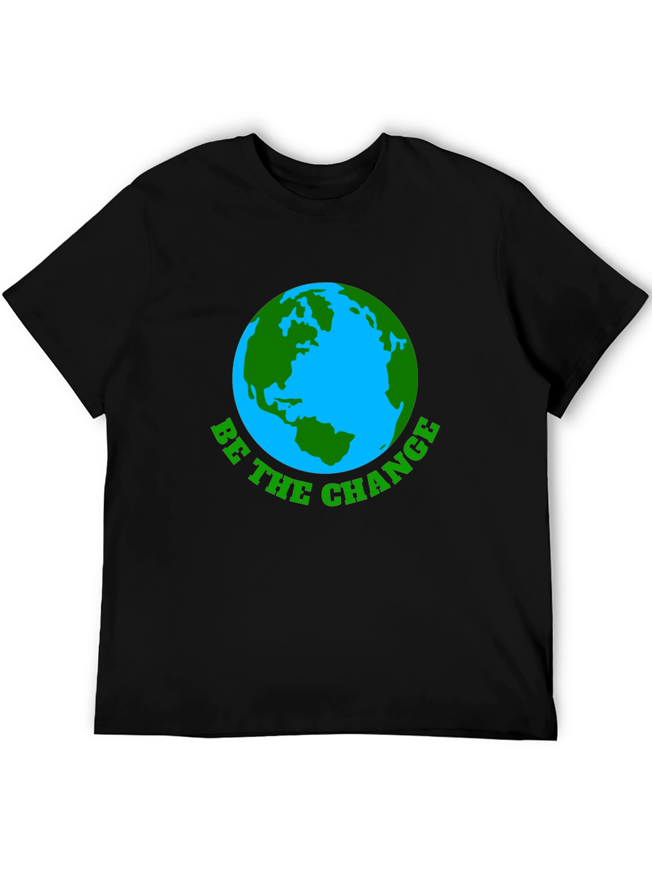 Eco-Friendly Earth Graphic Black T-Shirt