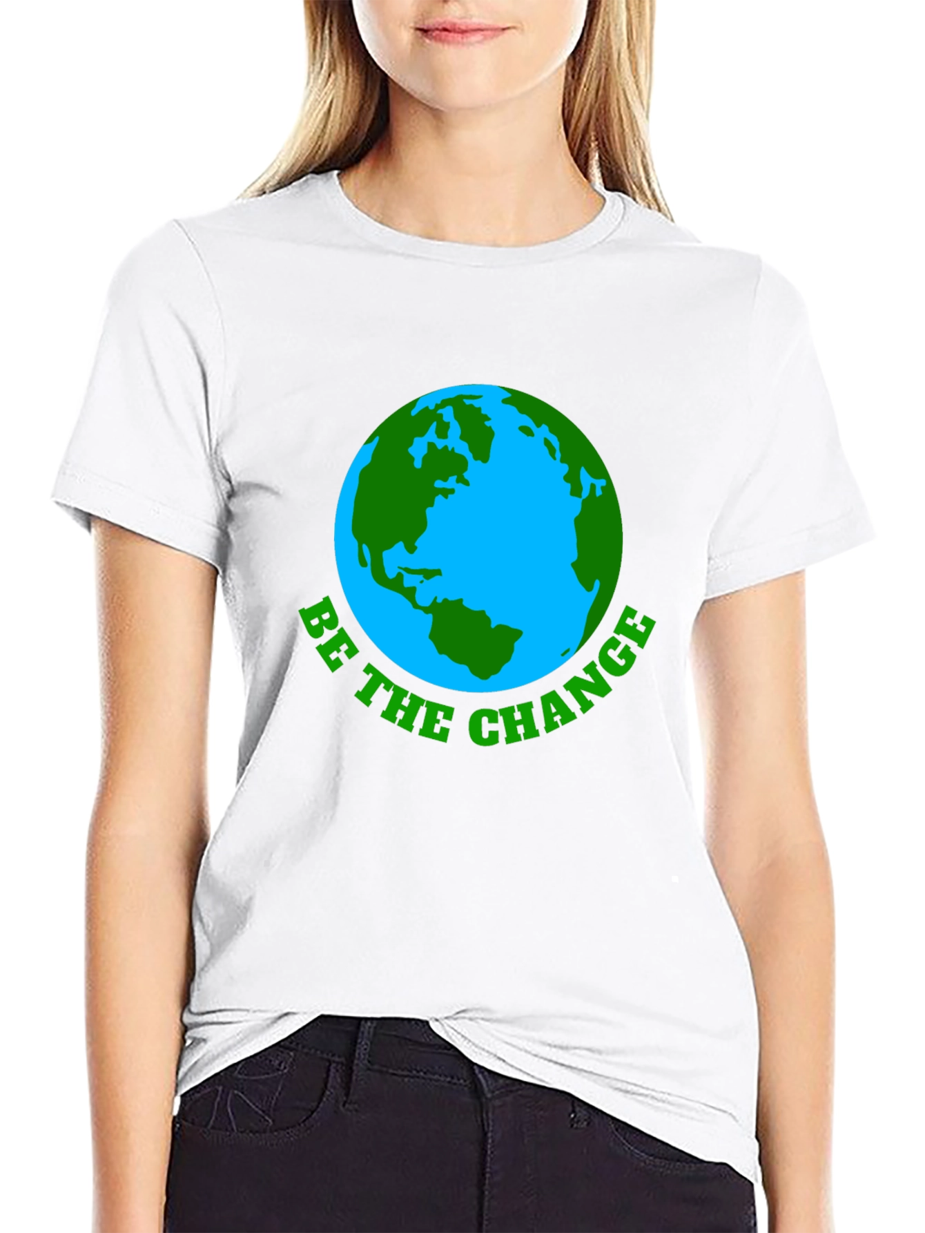 Eco-Friendly Earth Graphic Black T-Shirt