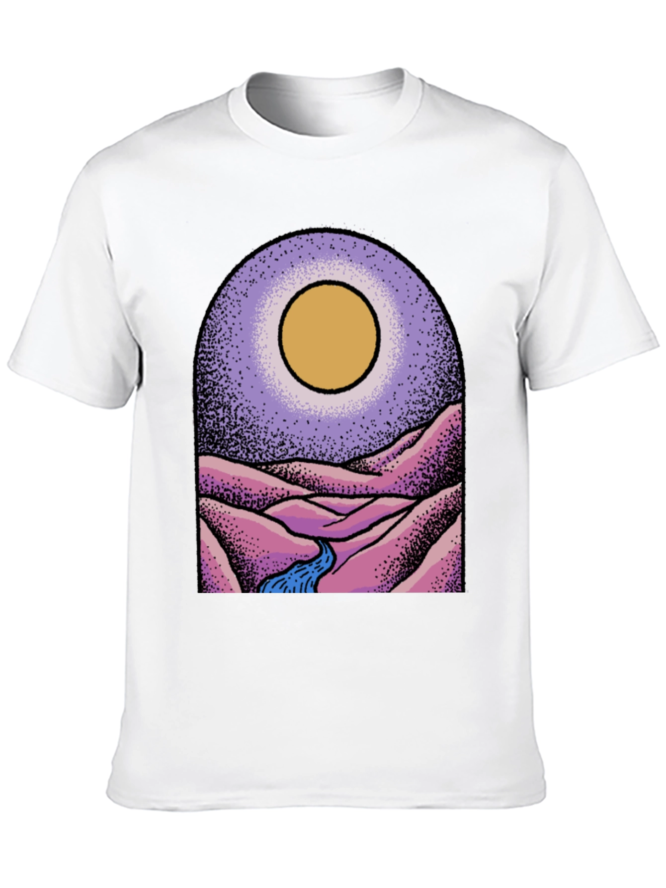 Stylish Black Graphic Tee - Desert Vista Design