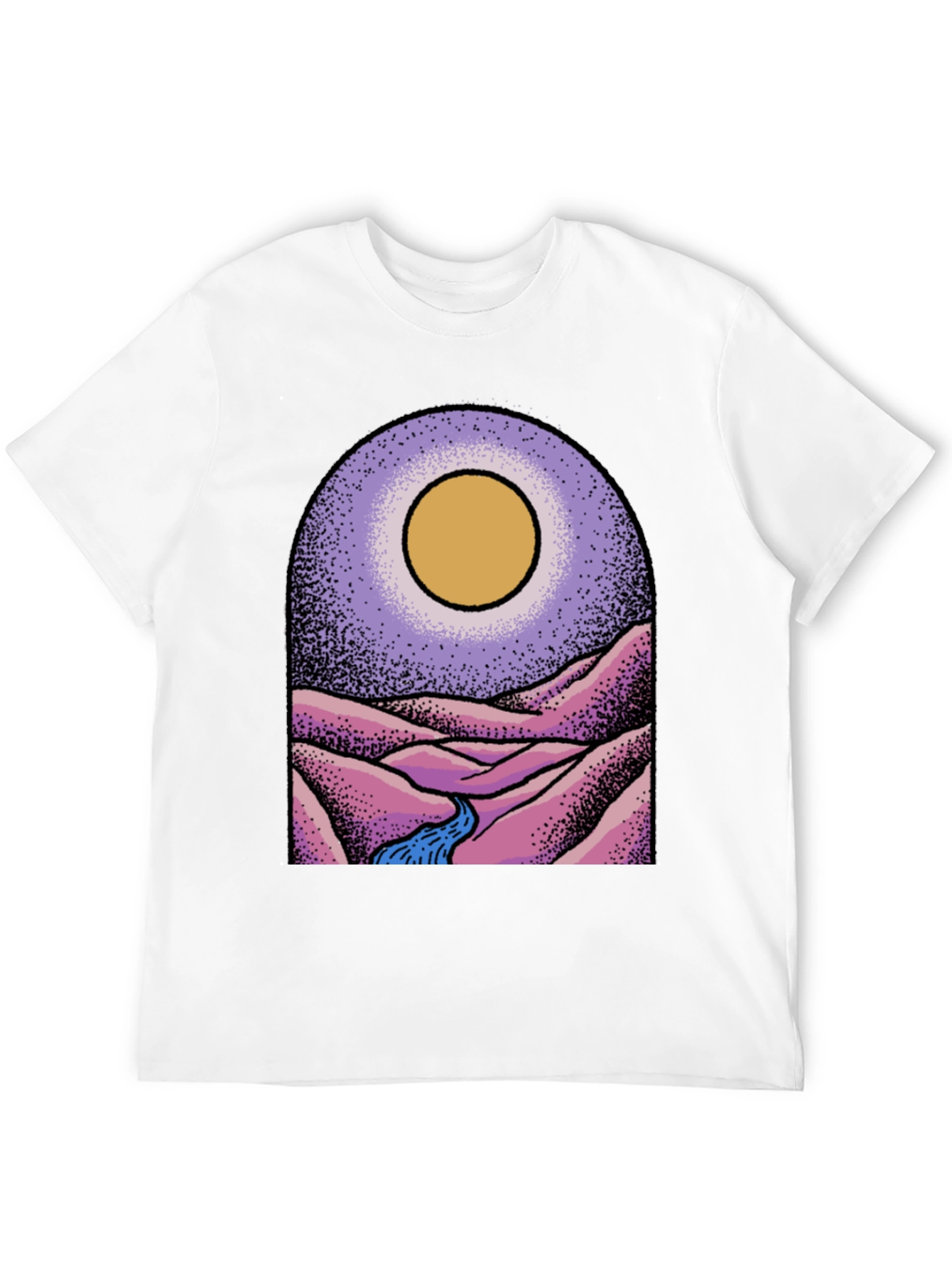 Stylish Black Graphic Tee - Desert Vista Design