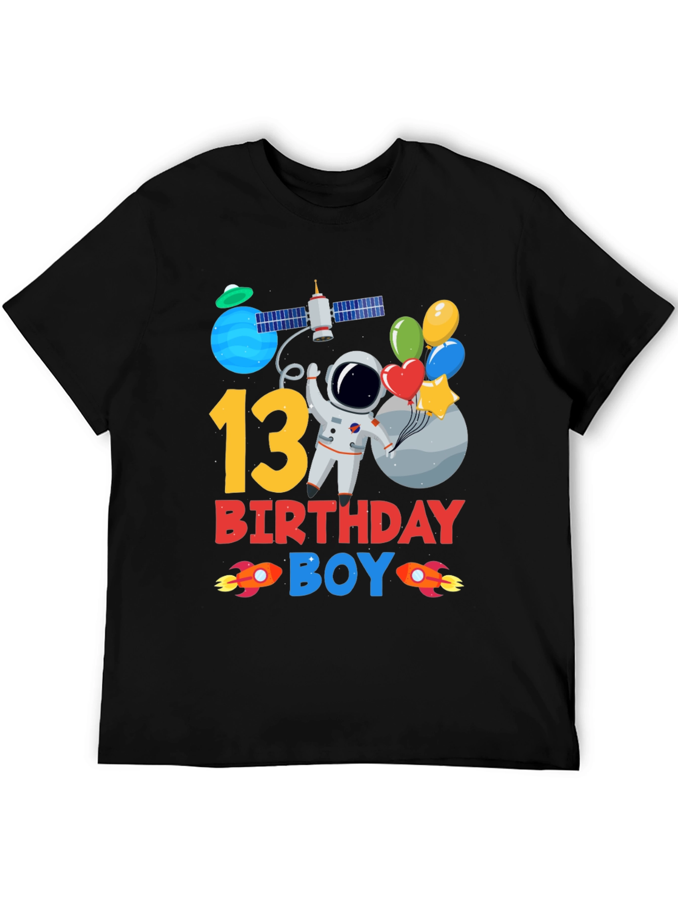 13th Birthday Boy Astronaut T-Shirt