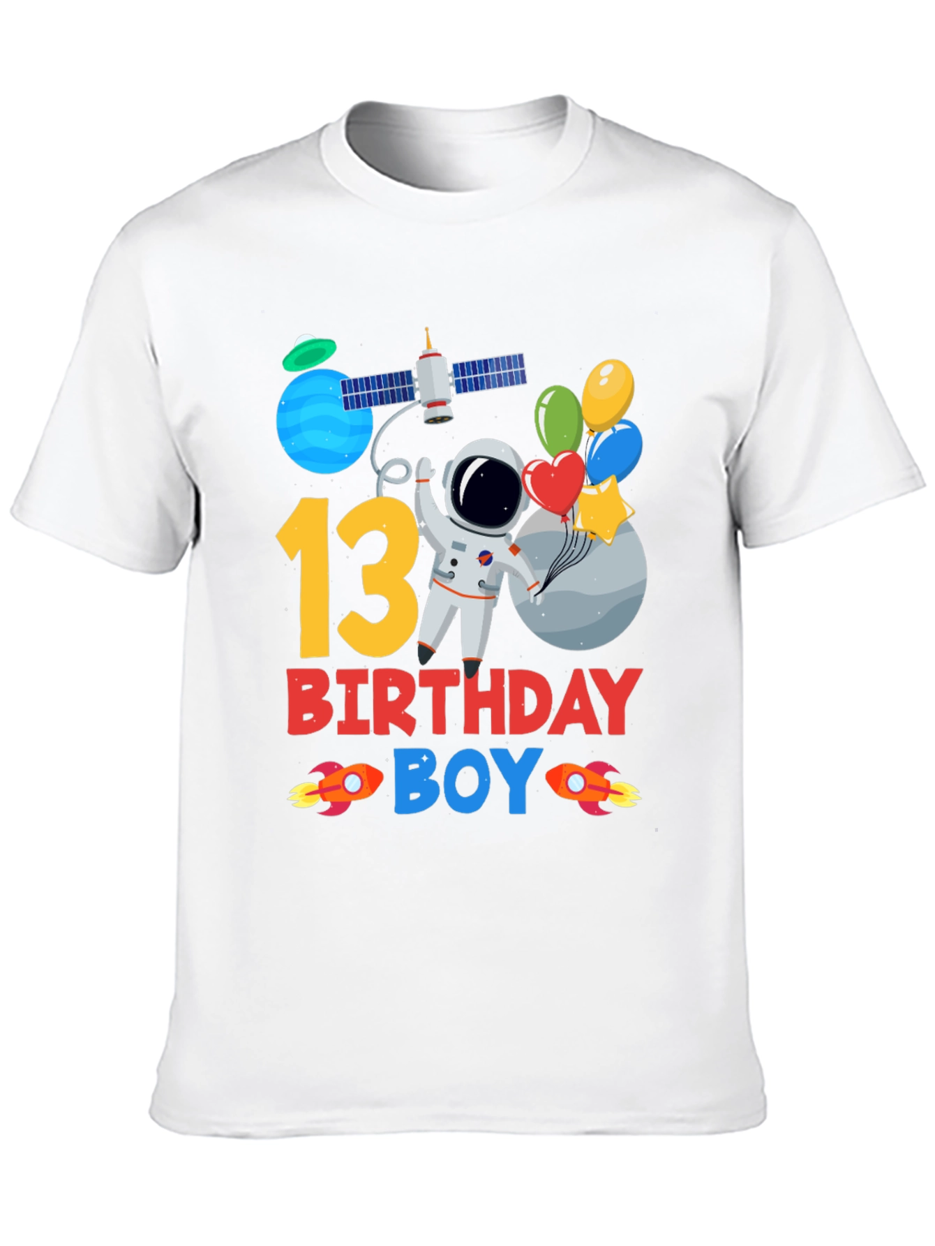 13th Birthday Boy Astronaut T-Shirt