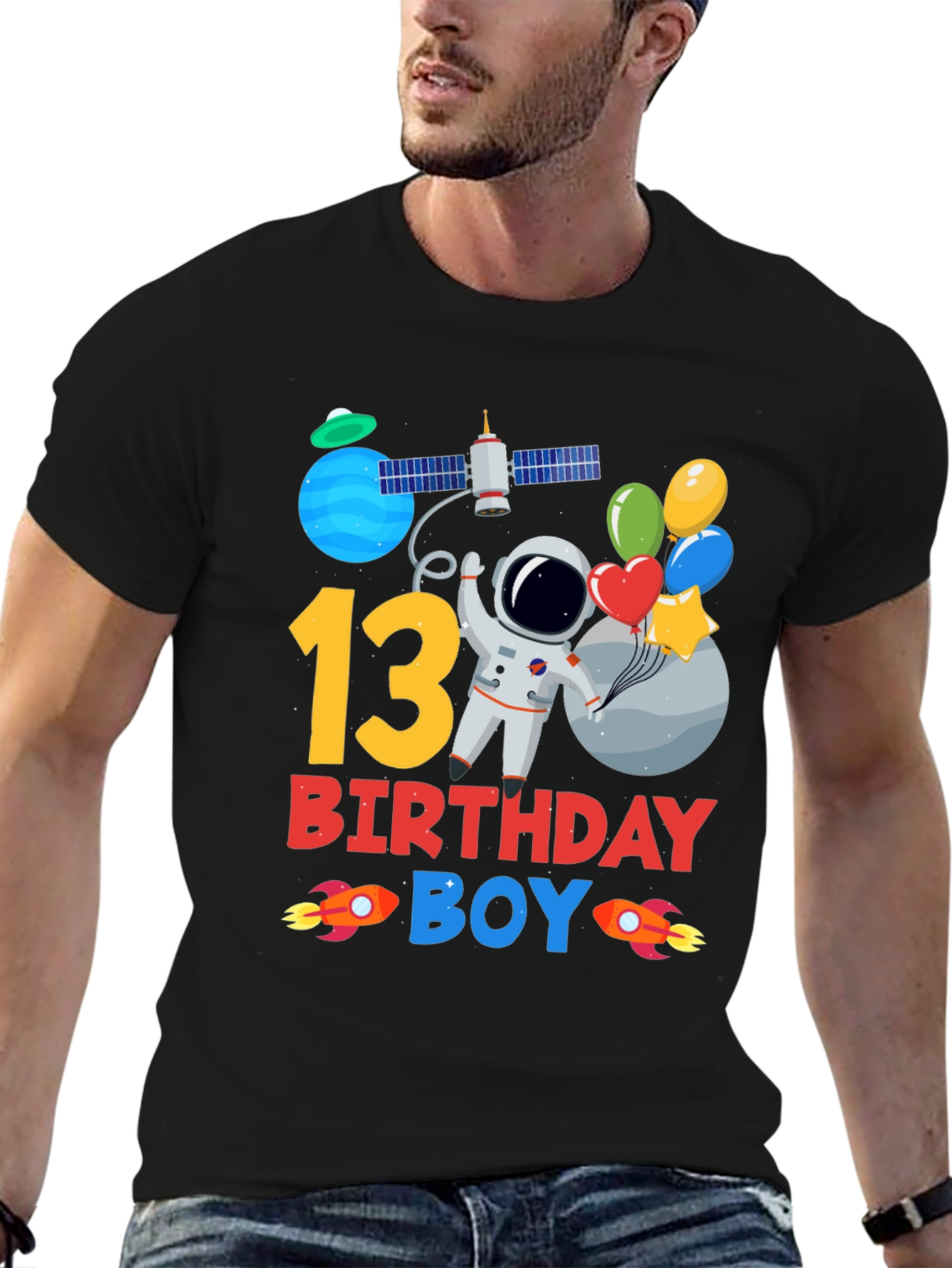 13th Birthday Boy Astronaut T-Shirt