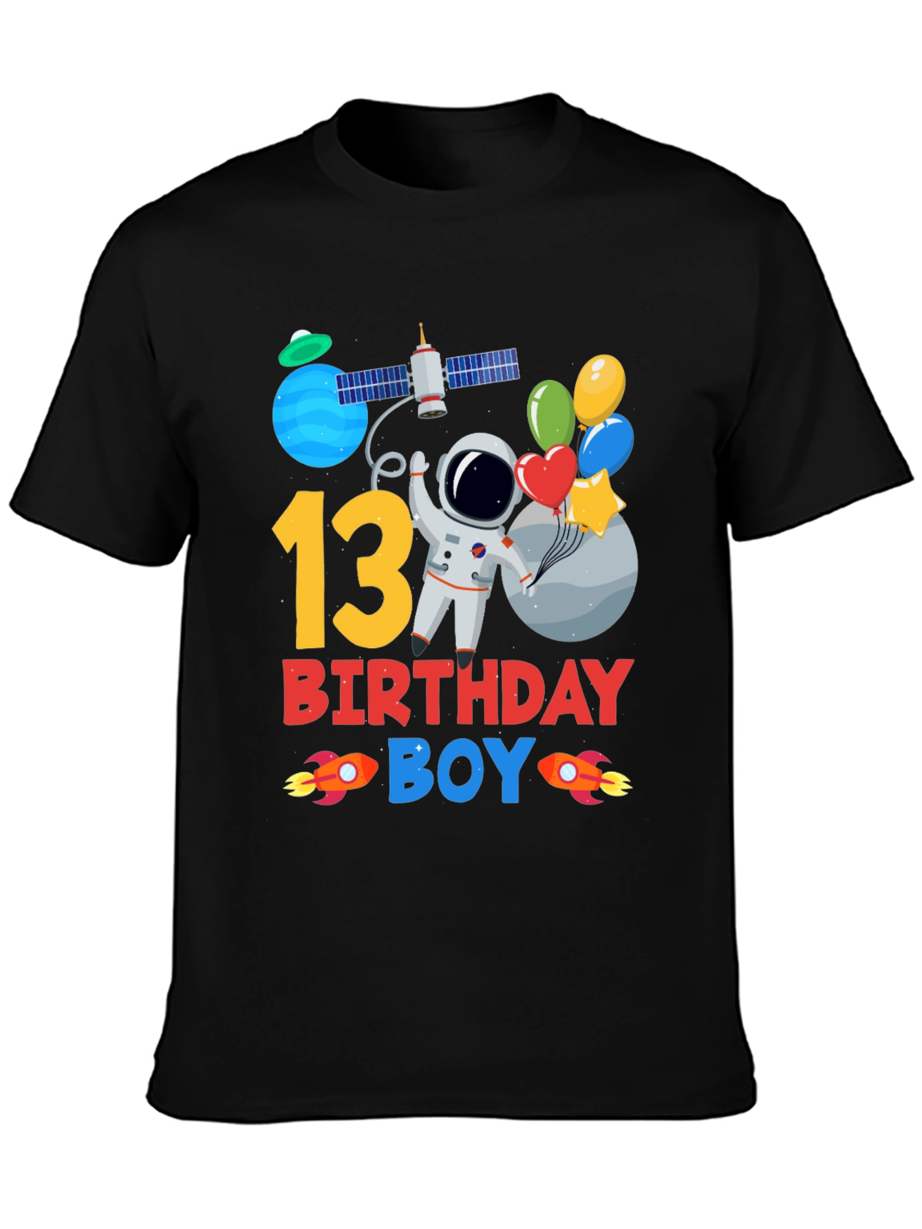 13th Birthday Boy Astronaut T-Shirt