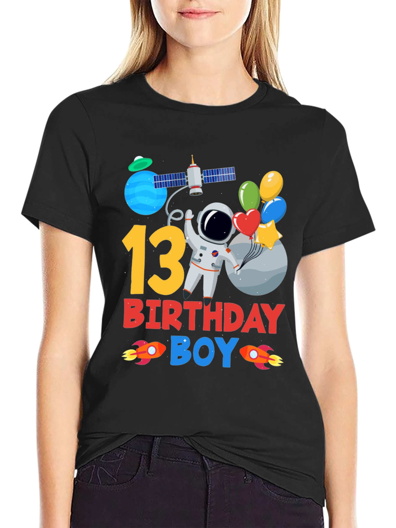 13th Birthday Boy Astronaut T-Shirt
