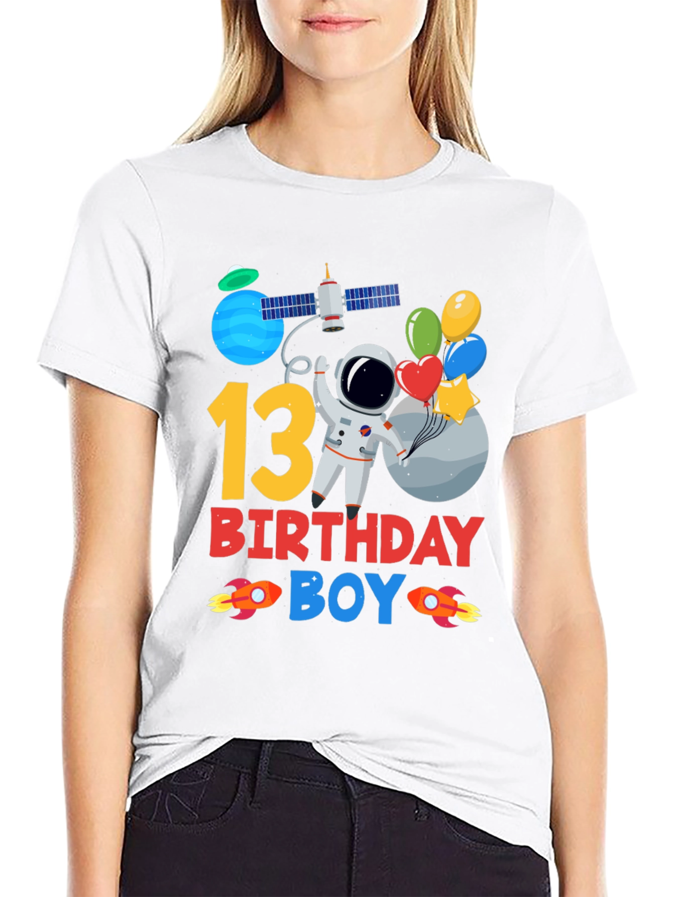 13th Birthday Boy Astronaut T-Shirt