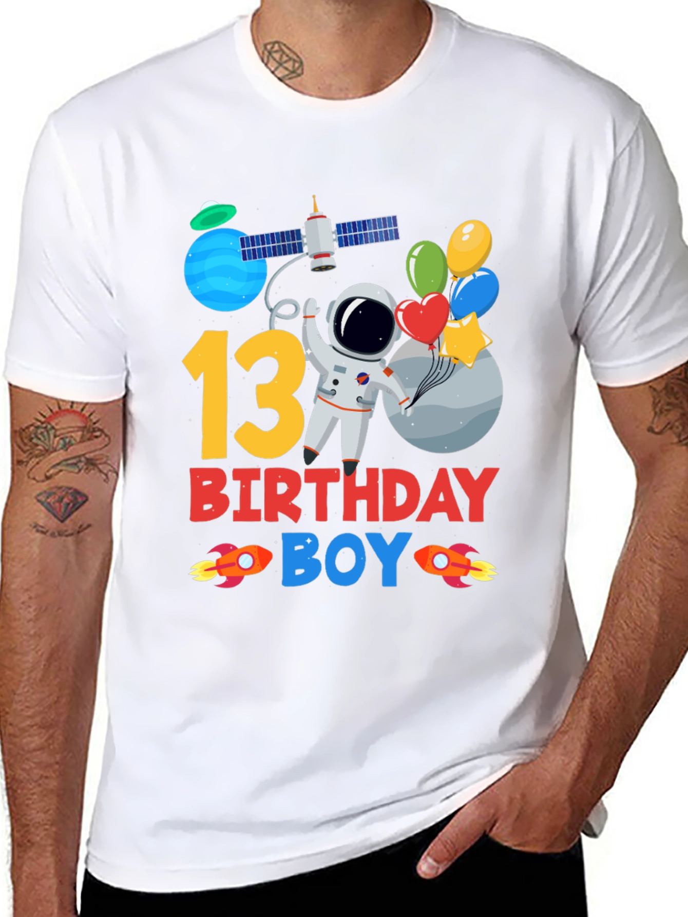 13th Birthday Boy Astronaut T-Shirt