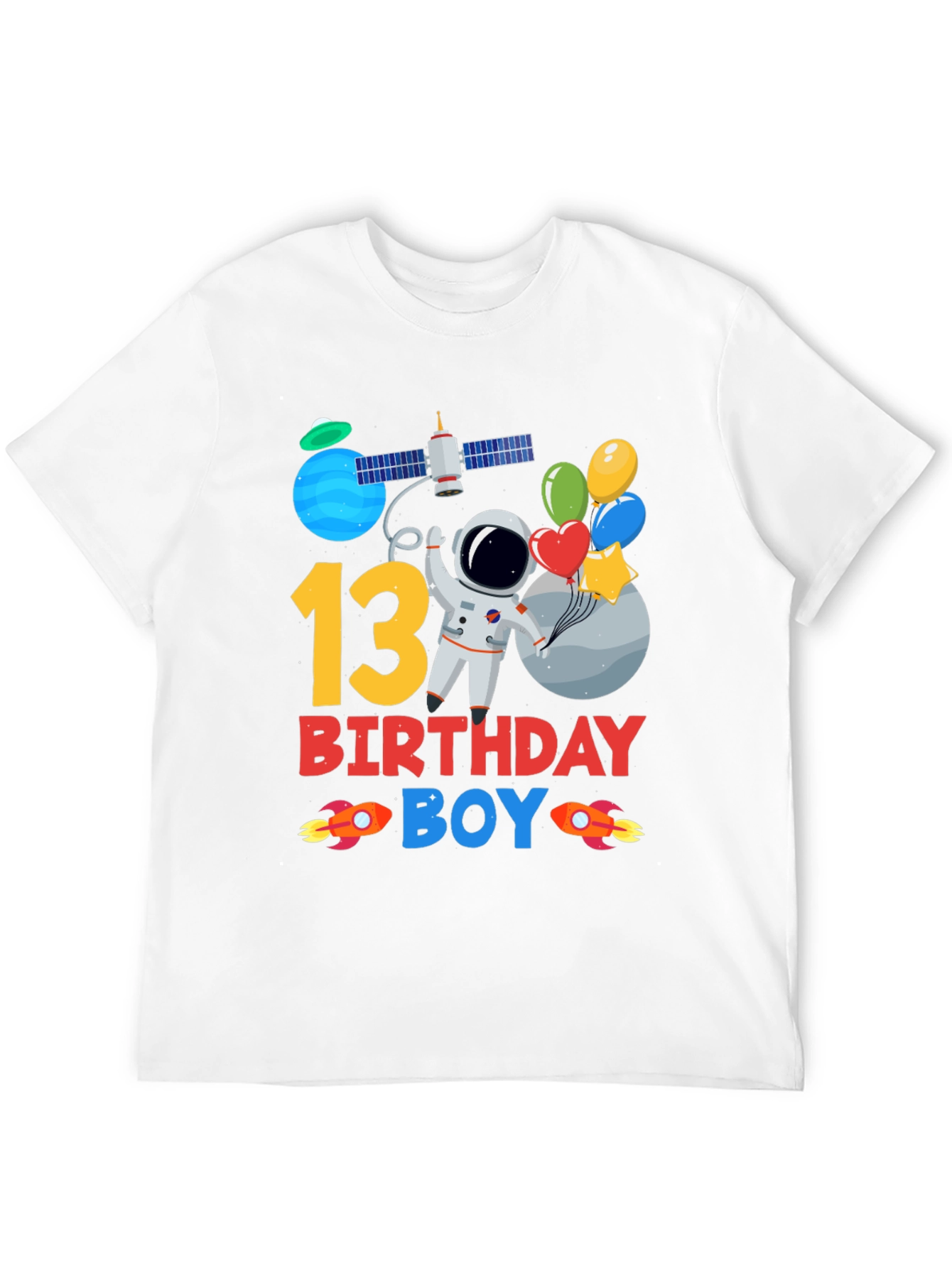 13th Birthday Boy Astronaut T-Shirt