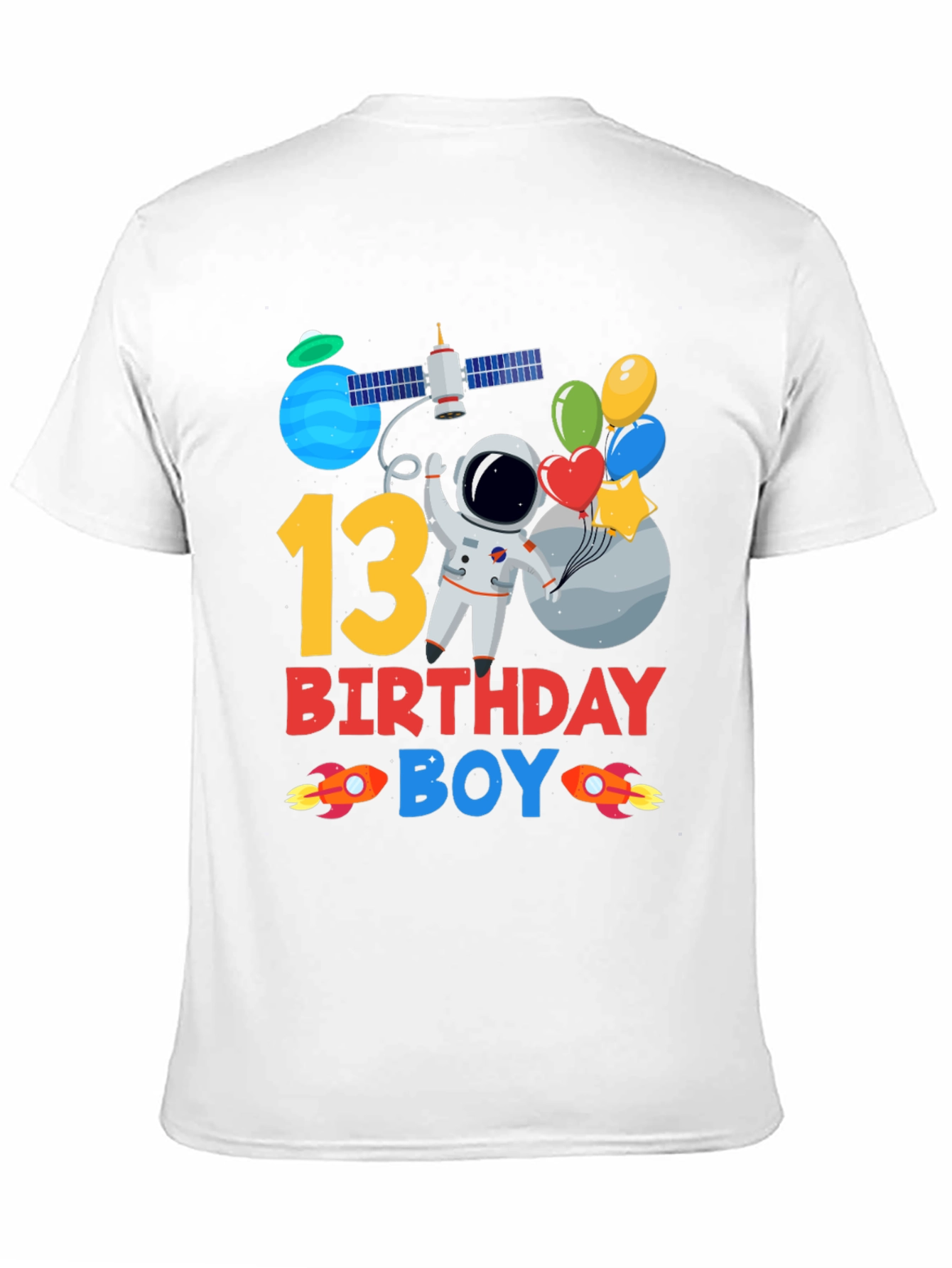 13th Birthday Boy Astronaut T-Shirt