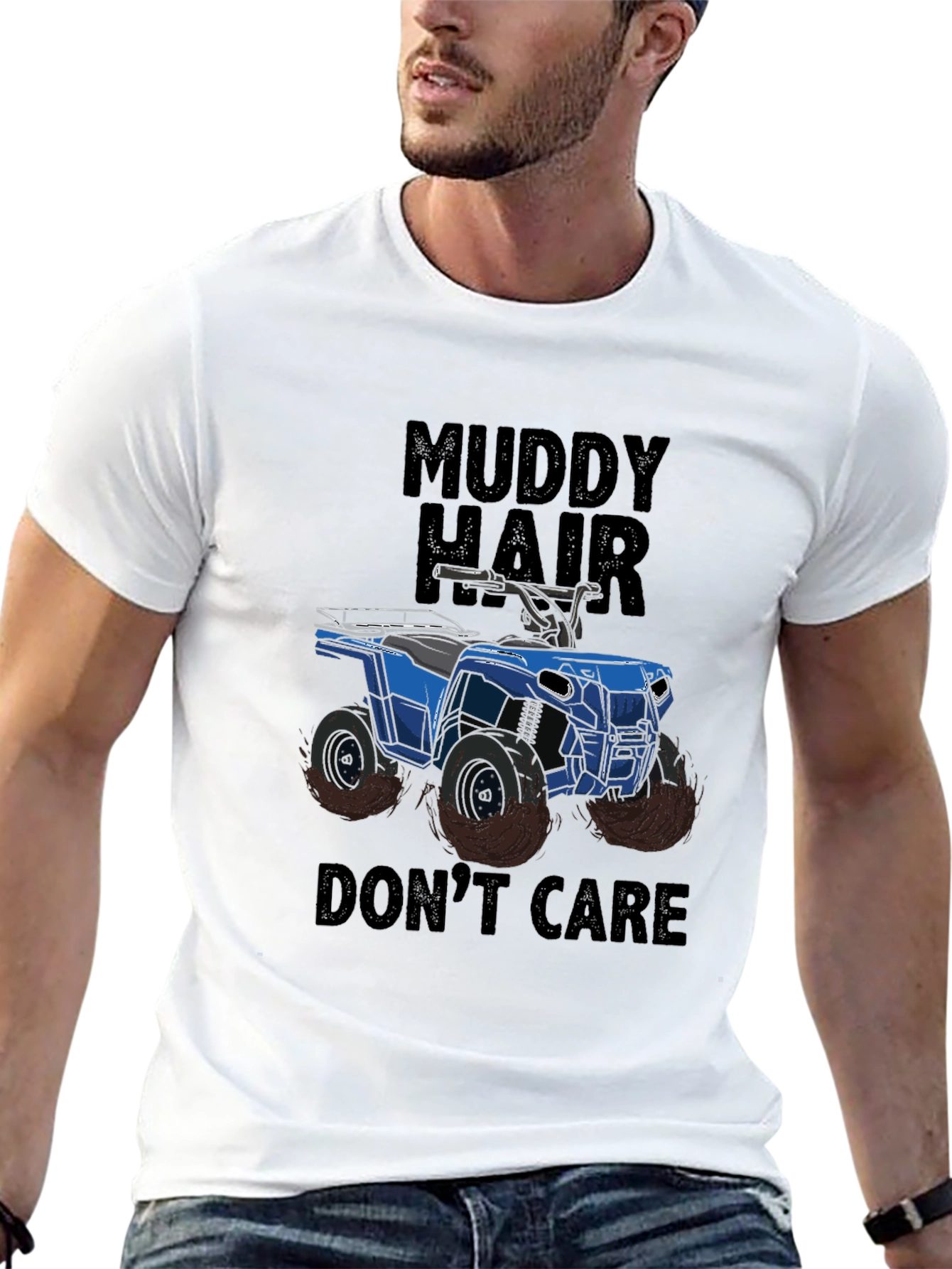 Muddy Hair Dont Care ATV Graphic T-Shirt