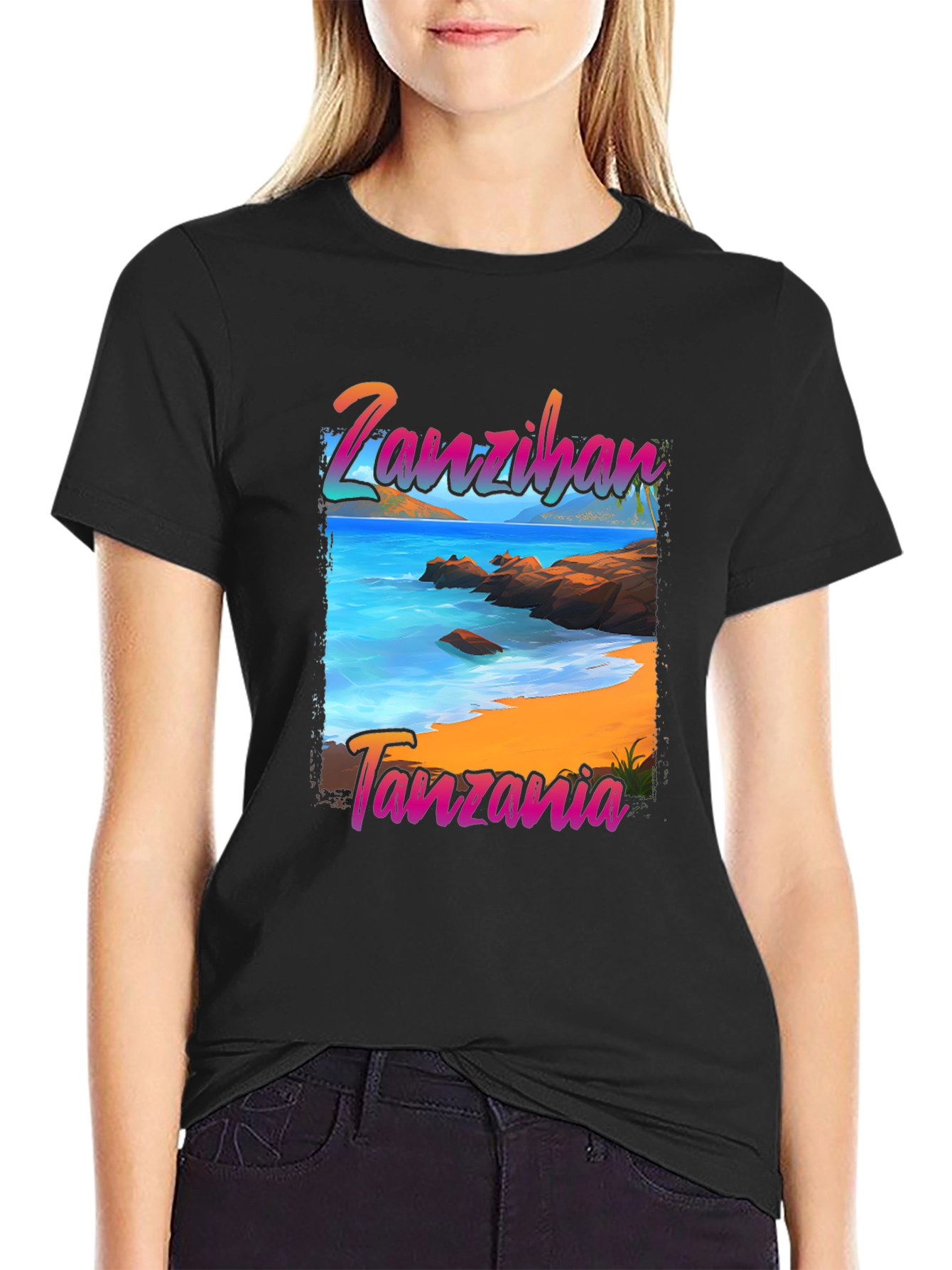Zanzibar Tanzania Beach Graphic T-Shirt