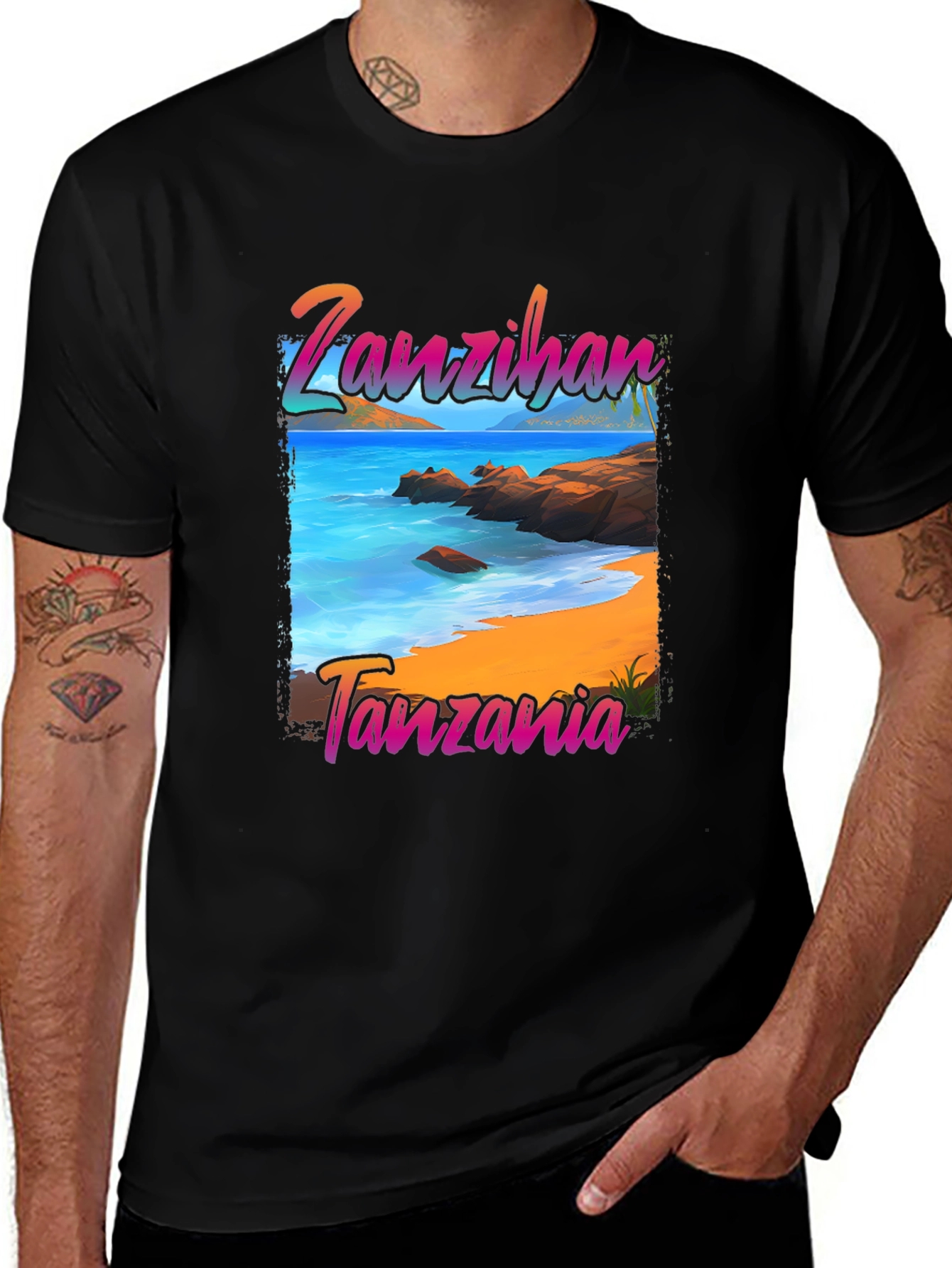 Zanzibar Tanzania Beach Graphic T-Shirt