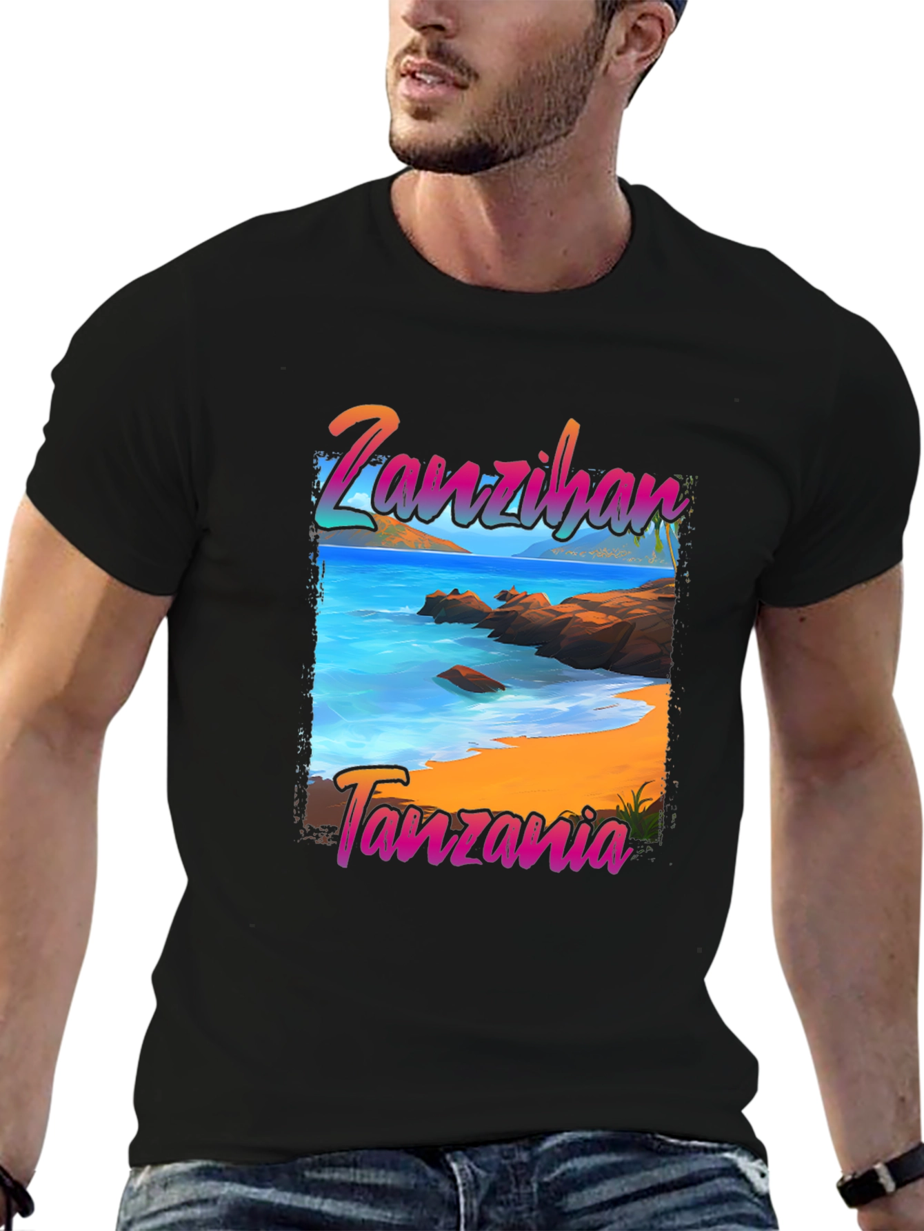 Zanzibar Tanzania Beach Graphic T-Shirt
