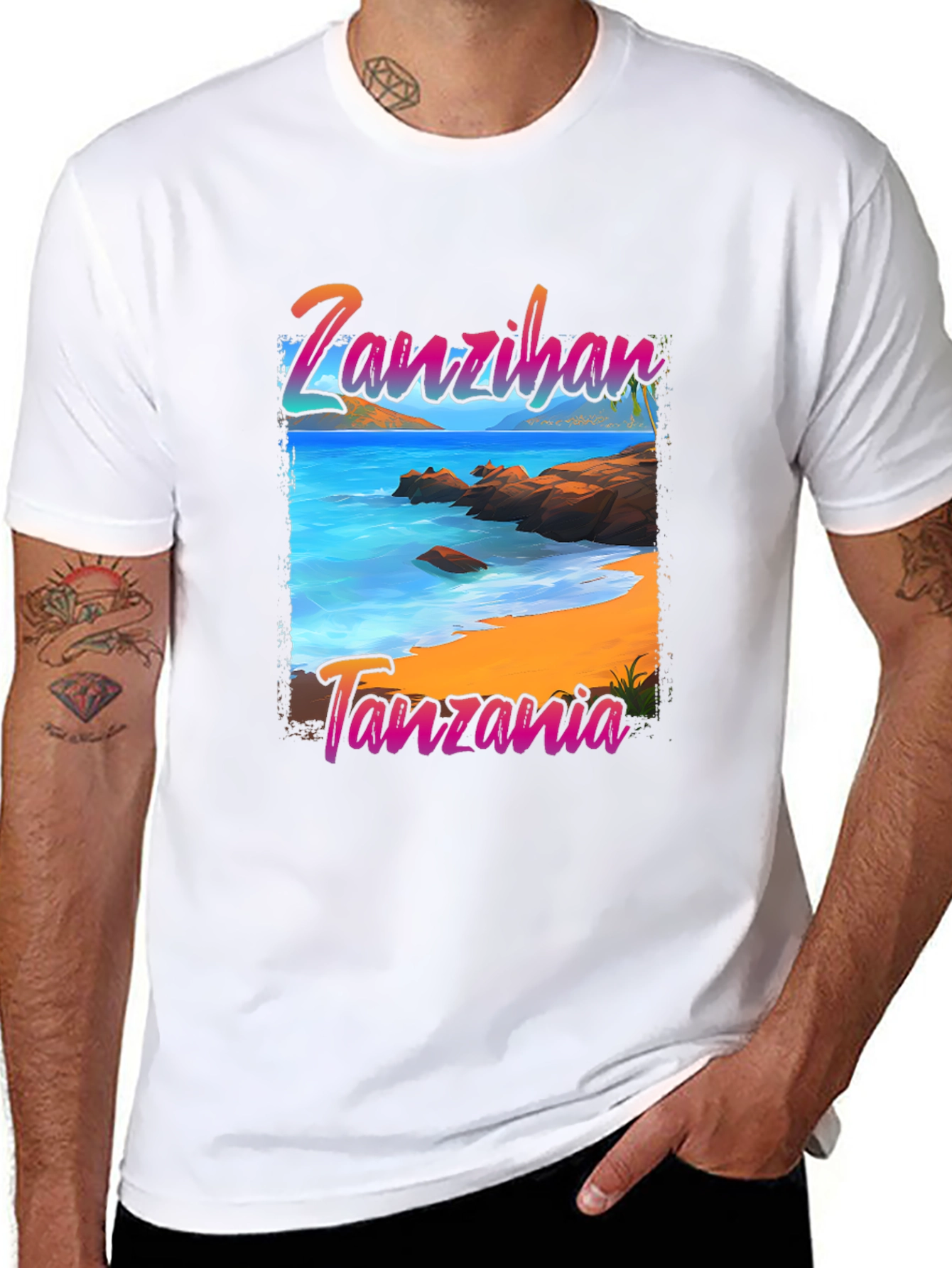 Zanzibar Tanzania Beach Graphic T-Shirt