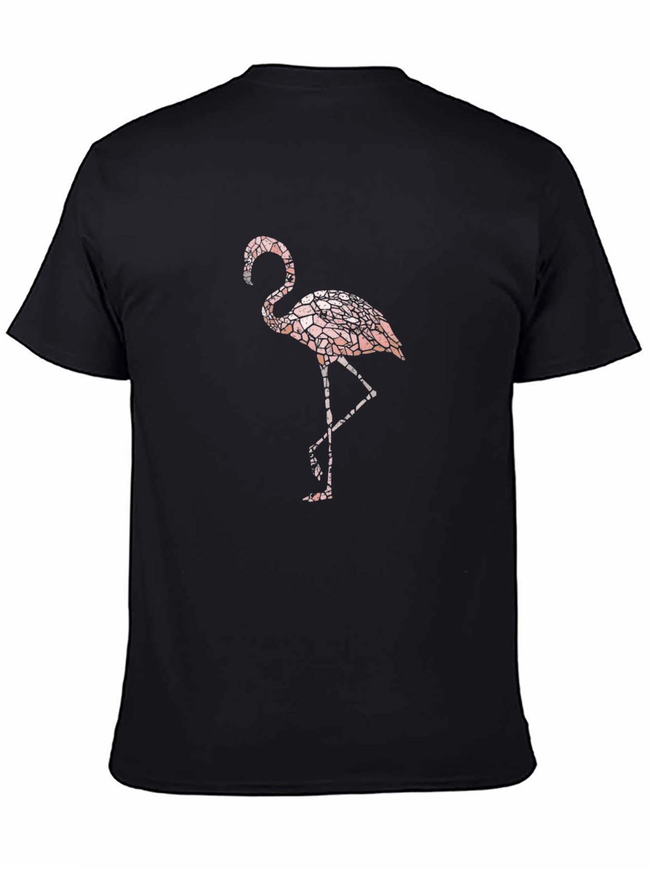 Flamingo Graphic Print Black T-Shirt