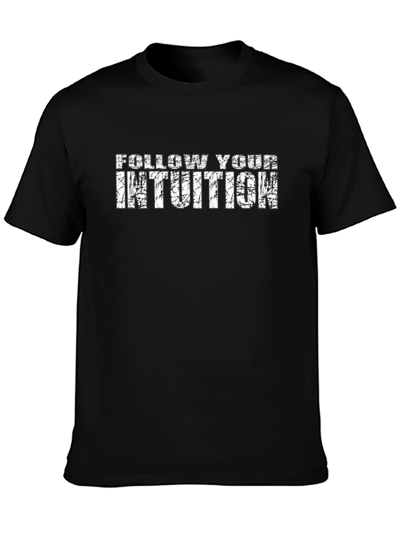 Follow Your Intuition Graphic Tee - Distressed Print