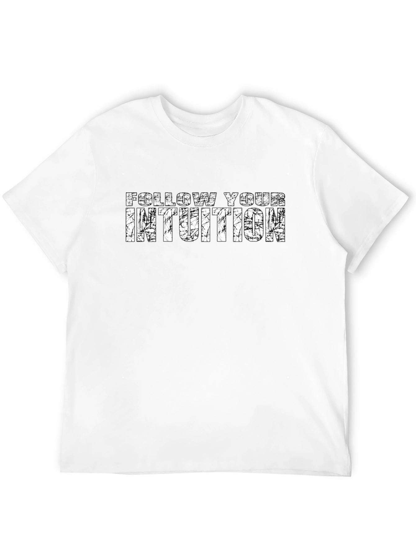 Follow Your Intuition Graphic Tee - Distressed Print