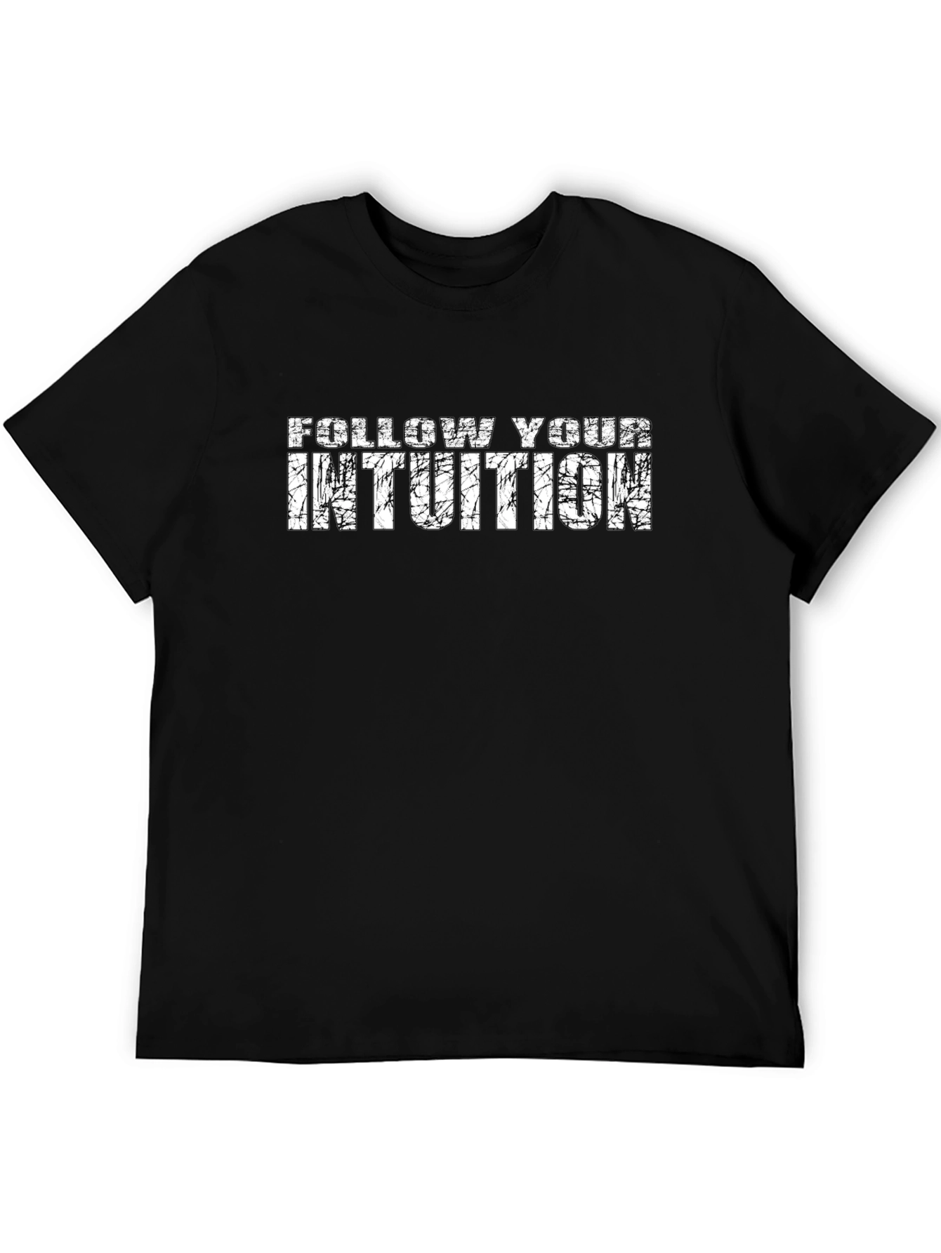 Follow Your Intuition Graphic Tee - Distressed Print