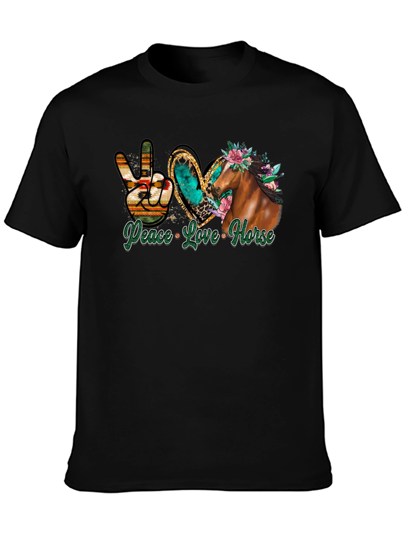 Peace Love Horse Graphic Tee