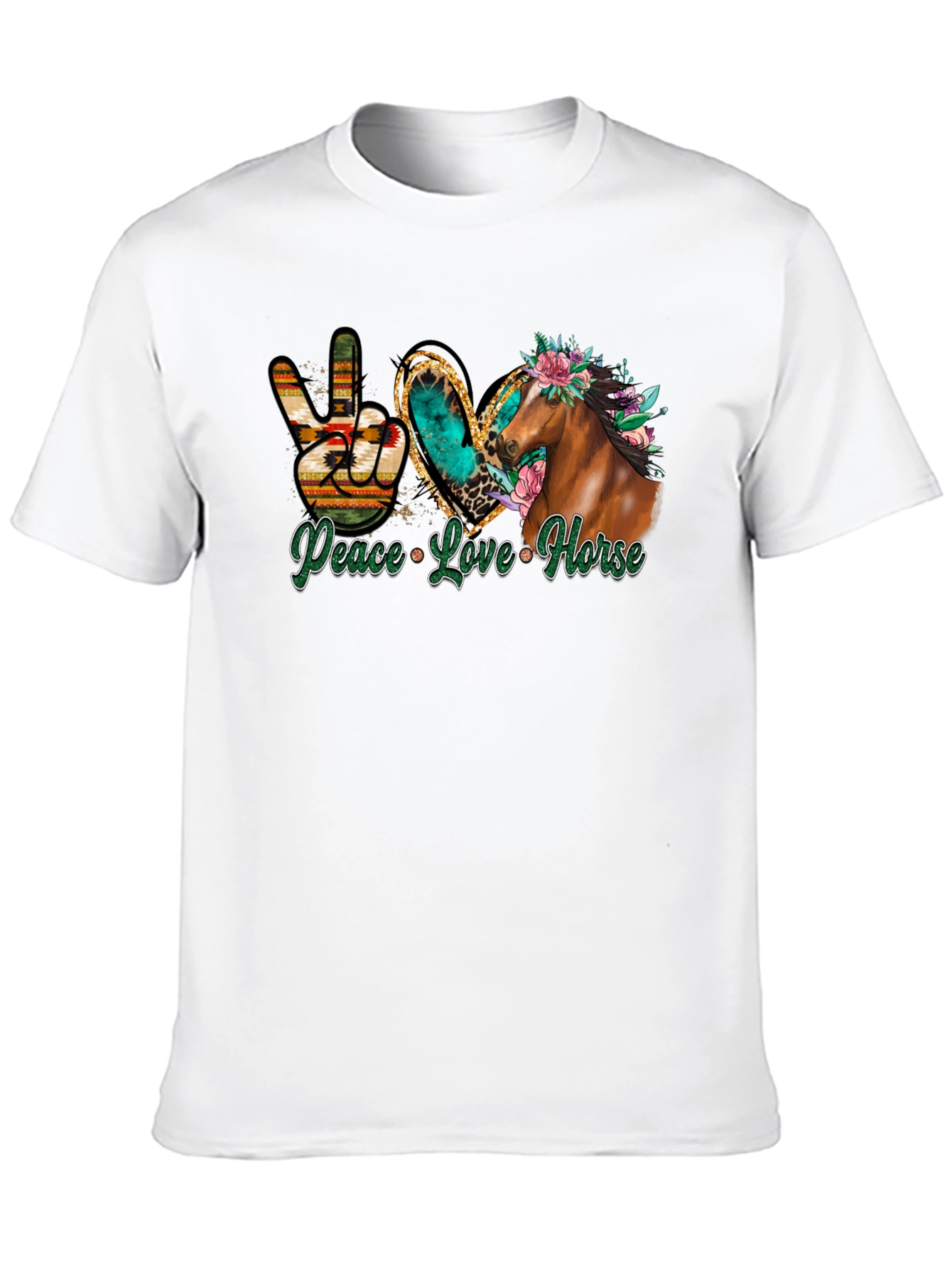 Peace Love Horse Graphic Tee