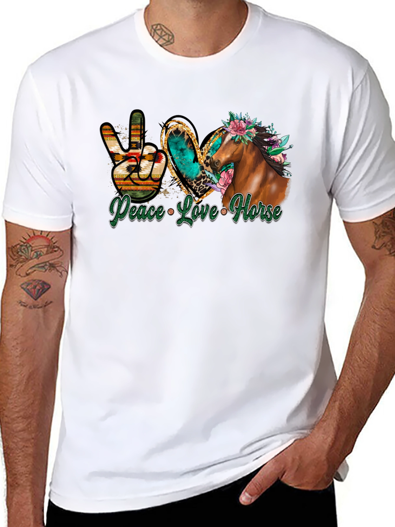 Peace Love Horse Graphic Tee