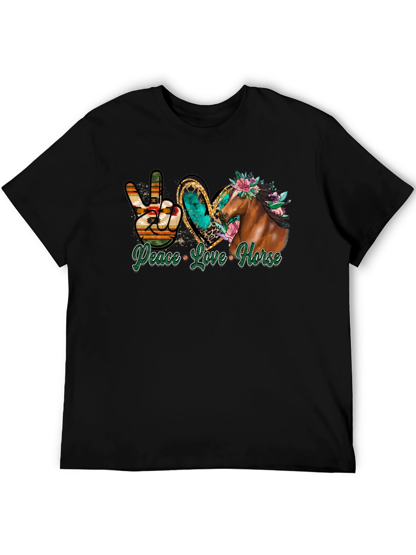 Peace Love Horse Graphic Tee